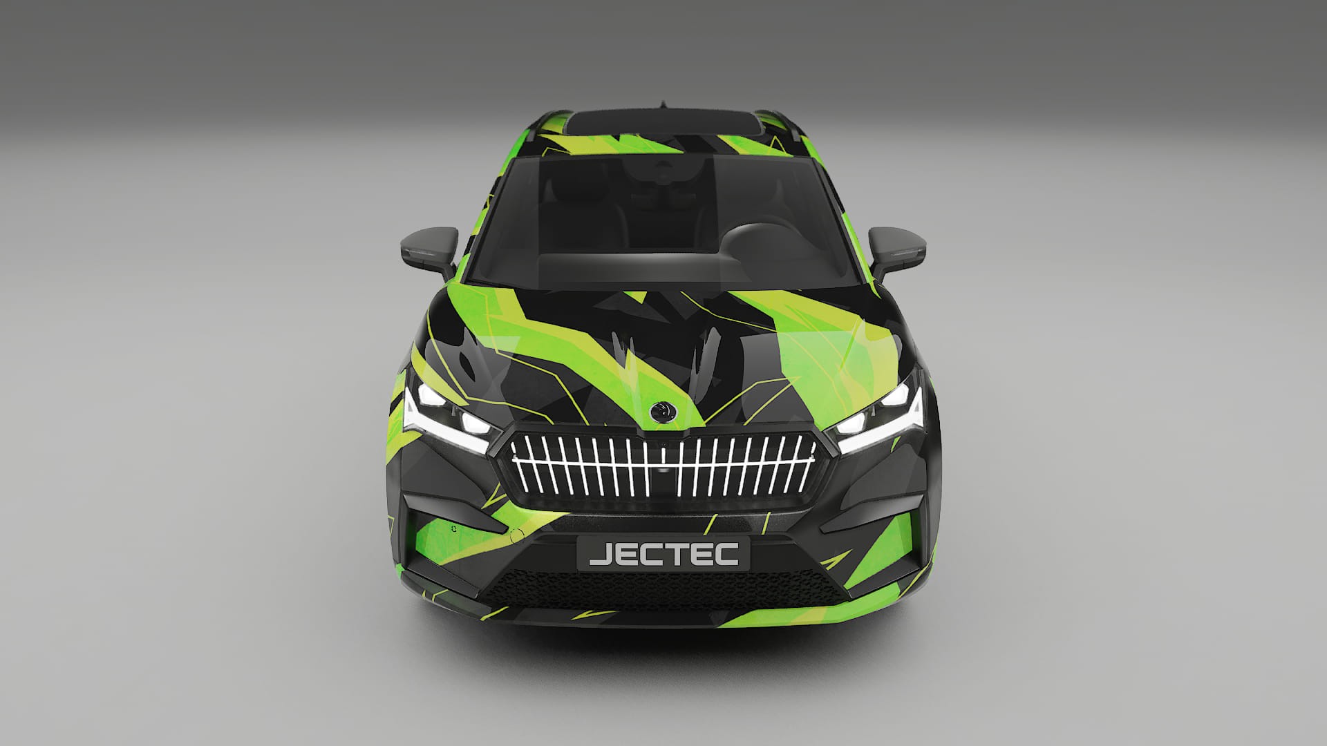 Škoda Enyaq MEB NINJA TURTLES – Designový Wrap PPF Fólie na auto - tisknutelný polyuretan