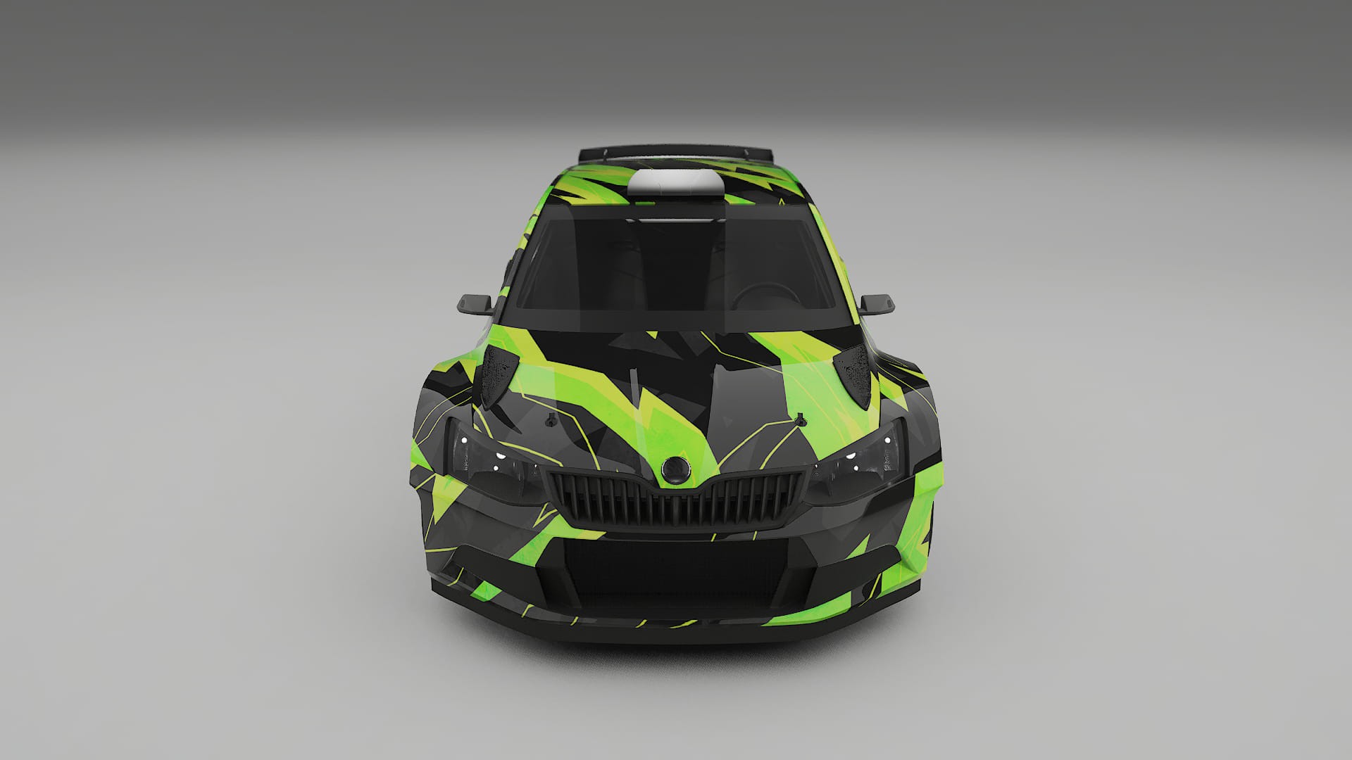 Škoda Fabia R5 6V NINJA TURTLES – Designový Wrap PPF Fólie na auto - tisknutelný polyuretan