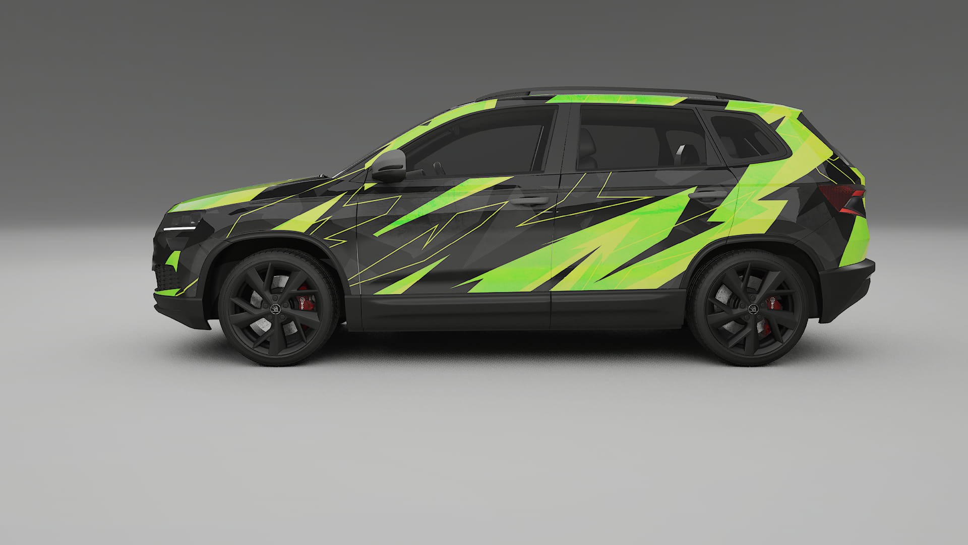 Škoda Karoq NU7 NINJA TURTLES – Designový Wrap PPF Fólie na auto - tisknutelný polyuretan