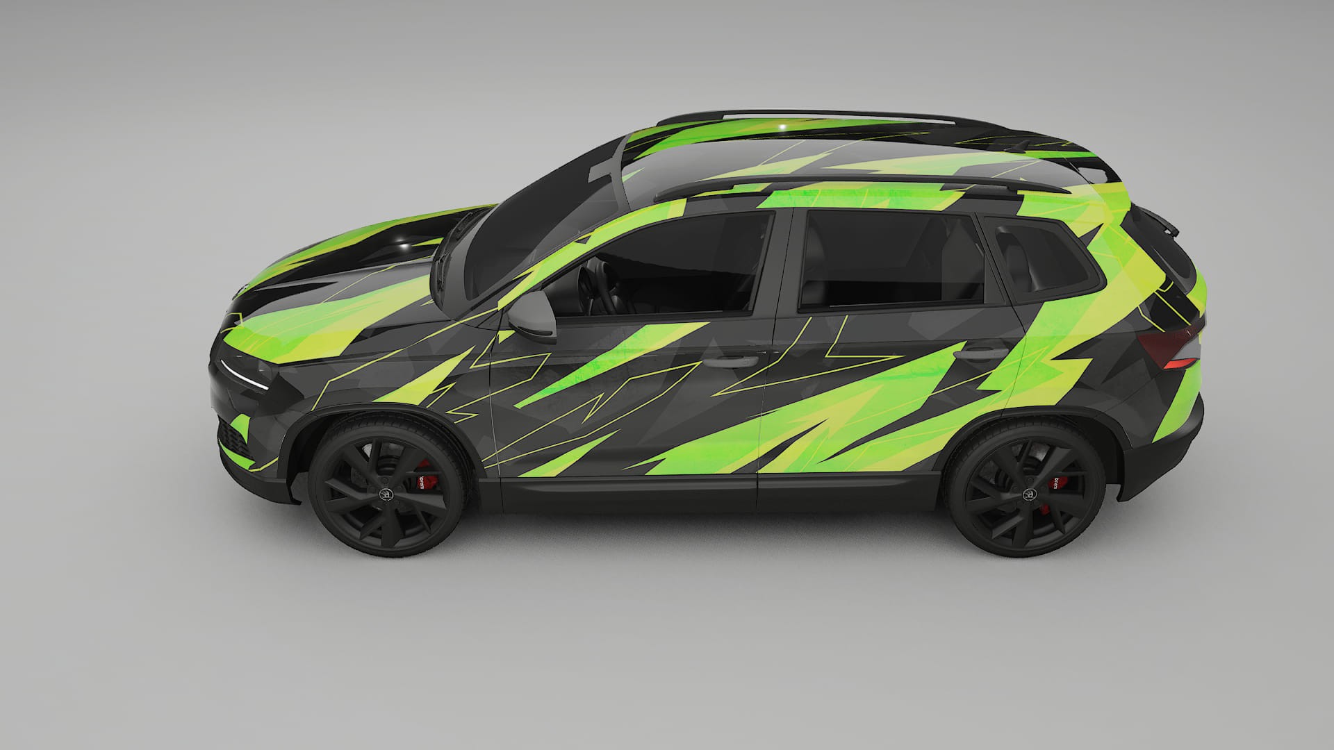 Škoda Karoq NU7 NINJA TURTLES – Designový Wrap PPF Fólie na auto - tisknutelný polyuretan