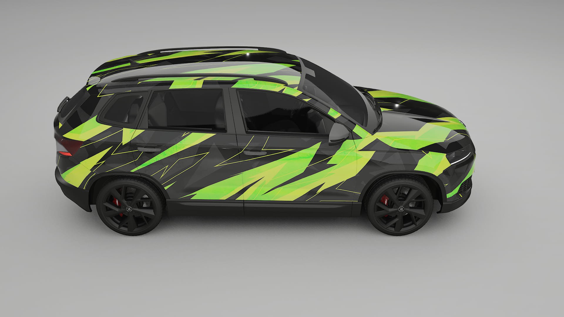 Škoda Karoq NU7 NINJA TURTLES – Designový Wrap PPF Fólie na auto - tisknutelný polyuretan