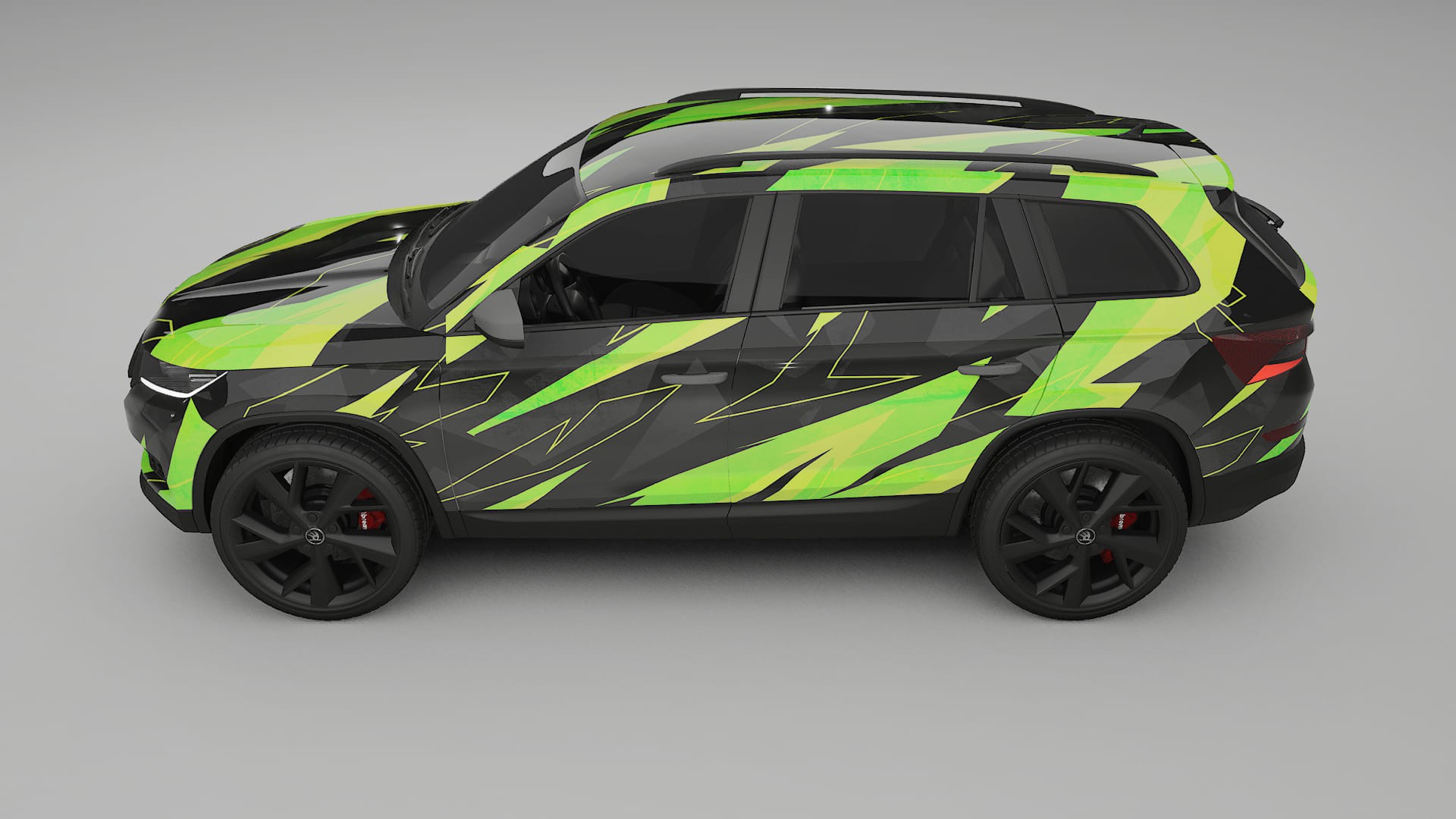 Škoda Kodiaq NS7 NINJA TURTLES – Designový Wrap PPF Fólie na auto - tisknutelný polyuretan