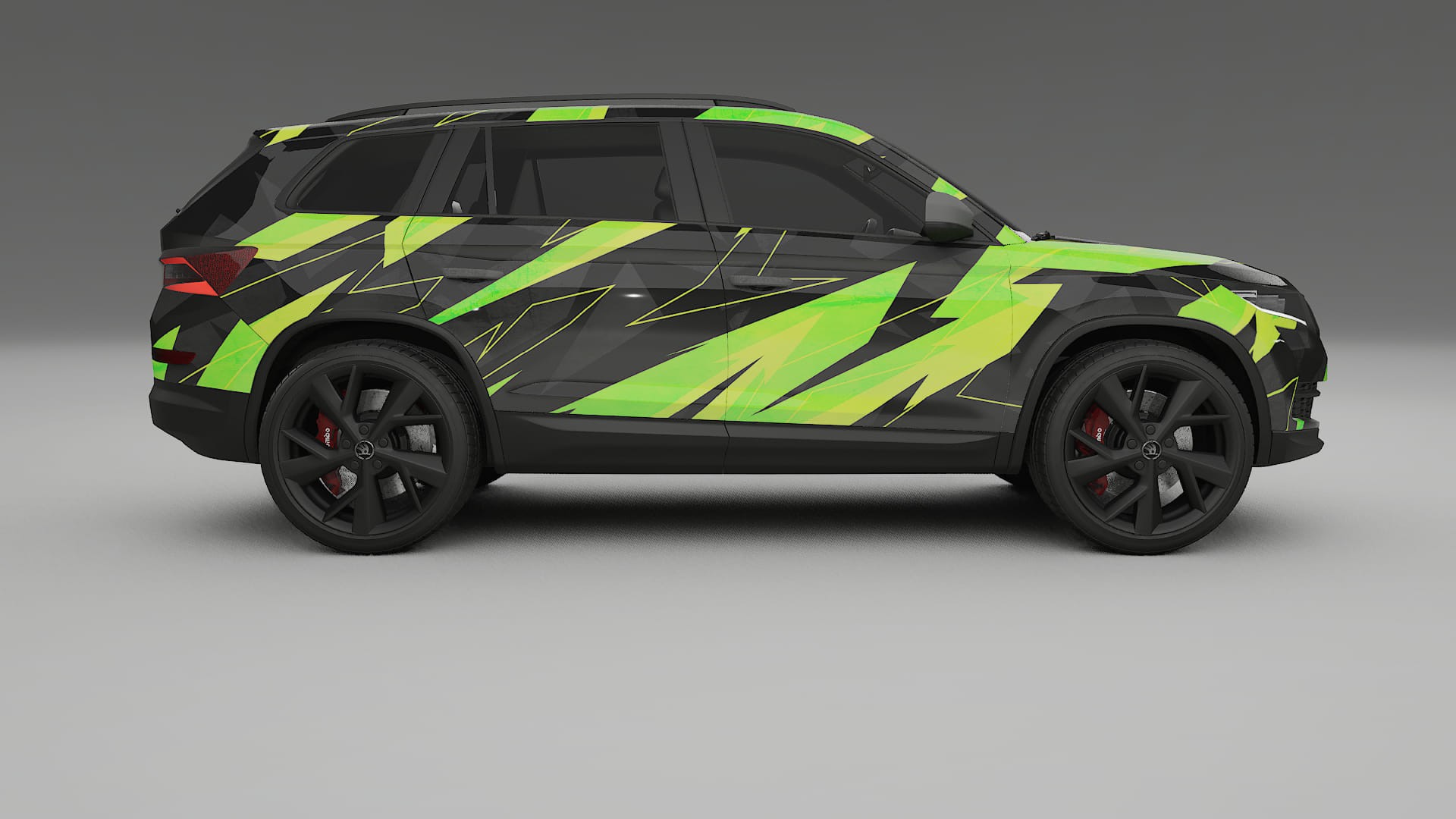 Škoda Kodiaq NS7 NINJA TURTLES – Designový Wrap PPF Fólie na auto - tisknutelný polyuretan