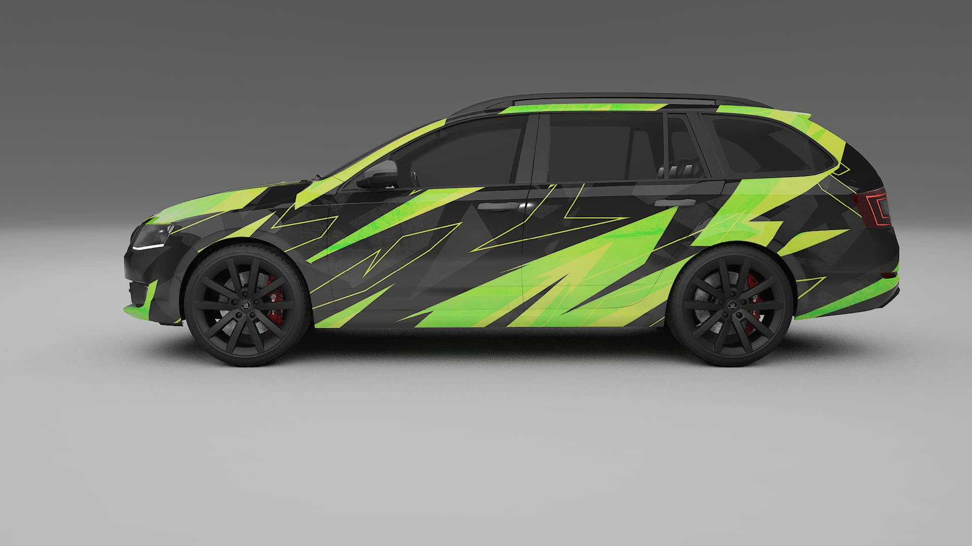 Škoda Octavia combi 5E NINJA TURTLES – Designový Wrap PPF Fólie na auto - tisknutelný polyuretan