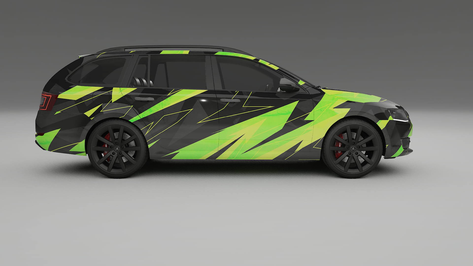 Škoda Octavia combi 5E NINJA TURTLES – Designový Wrap PPF Fólie na auto - tisknutelný polyuretan