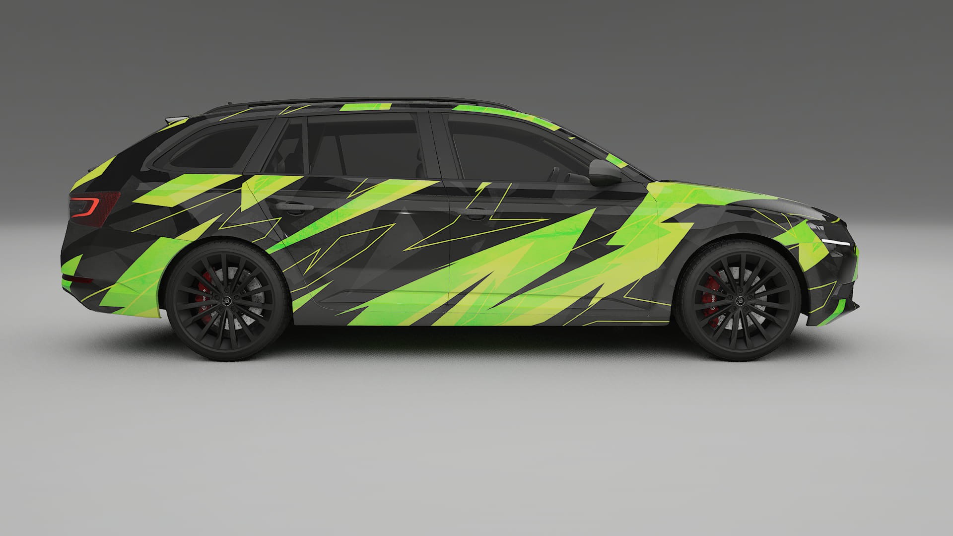Škoda Superb B8 NINJA TURTLES – Designový Wrap PPF Fólie na auto - tisknutelný polyuretan
