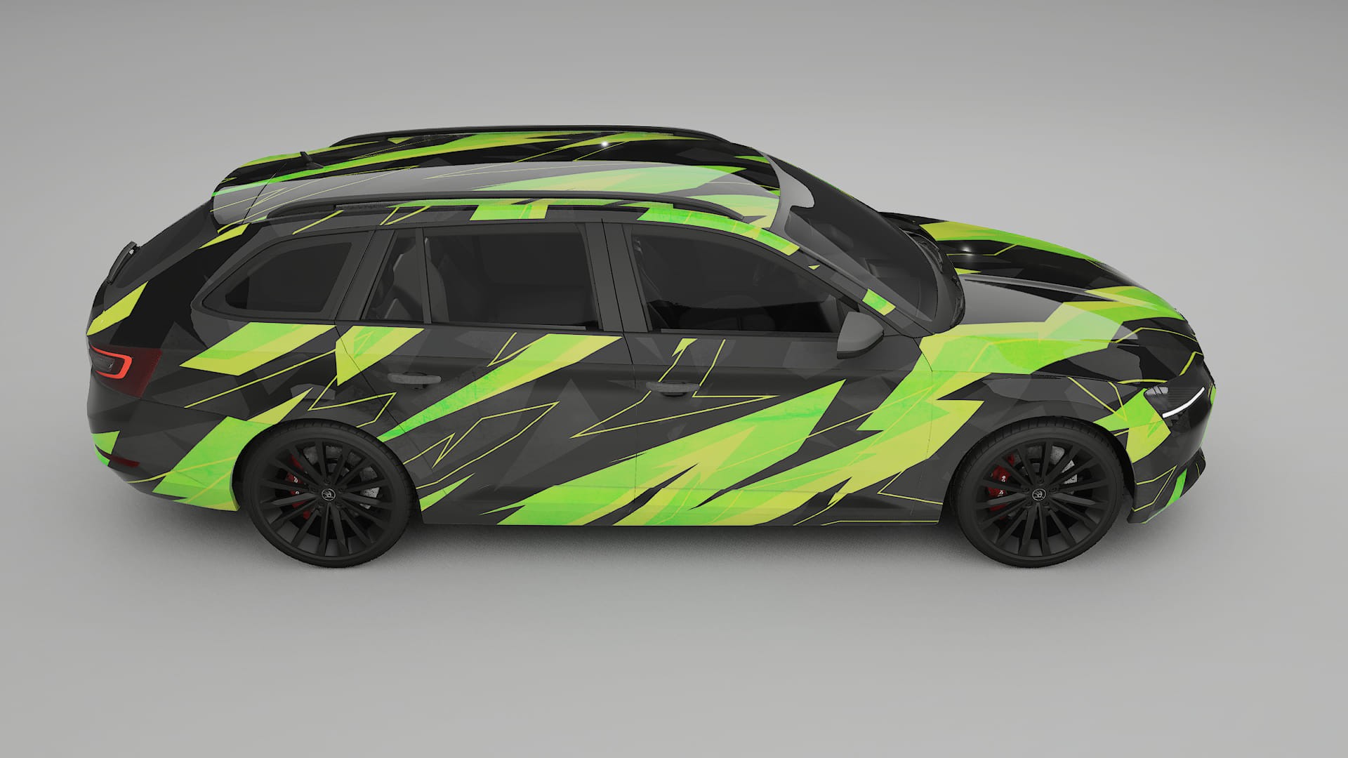 Škoda Superb B8 NINJA TURTLES – Designový Wrap PPF Fólie na auto - tisknutelný polyuretan