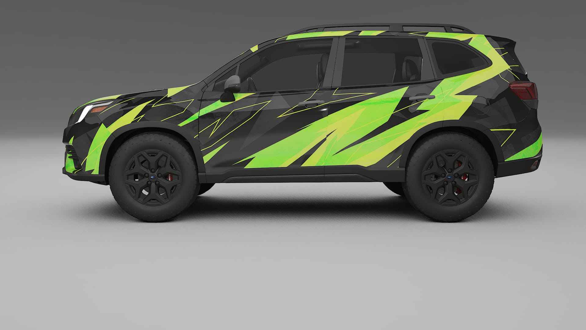 Subaru Forester V SK facelift NINJA TURTLES – Designový Wrap PPF Fólie na auto - tisknutelný polyuretan