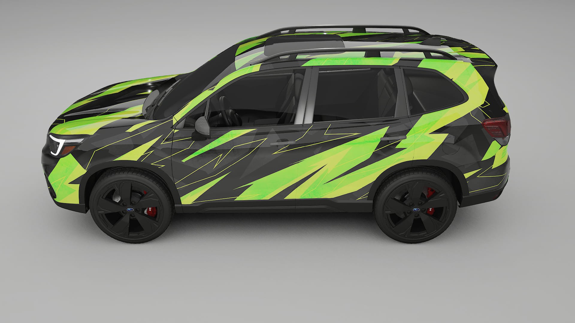 Subaru Forester V SK prefacelift NINJA TURTLES – Designový Wrap PPF Fólie na auto - tisknutelný polyuretan
