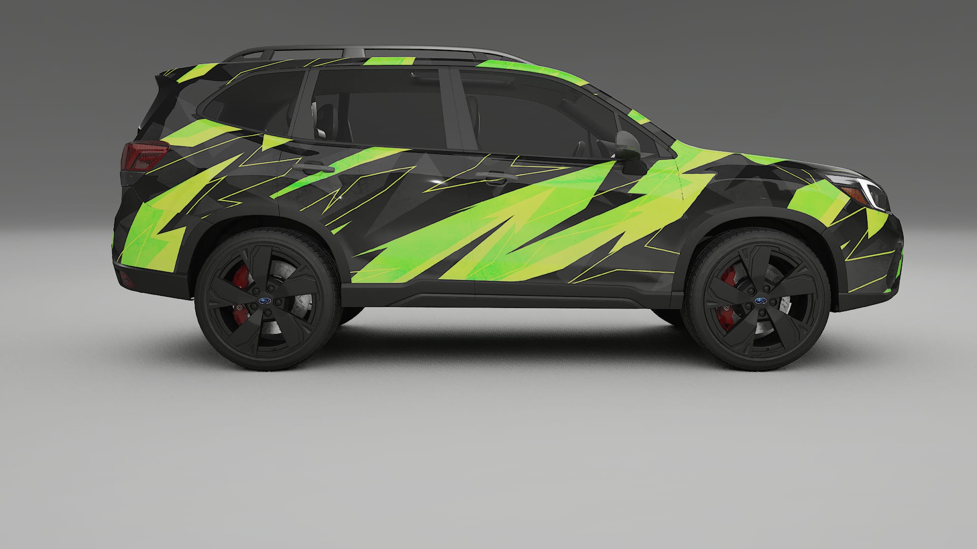 Subaru Forester V SK prefacelift NINJA TURTLES – Designový Wrap PPF Fólie na auto - tisknutelný polyuretan