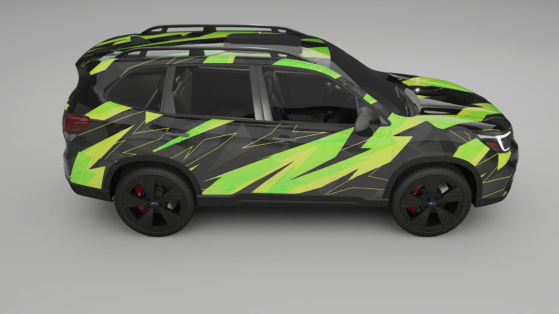Subaru Forester V SK prefacelift NINJA TURTLES – Designový Wrap PPF Fólie na auto - tisknutelný polyuretan