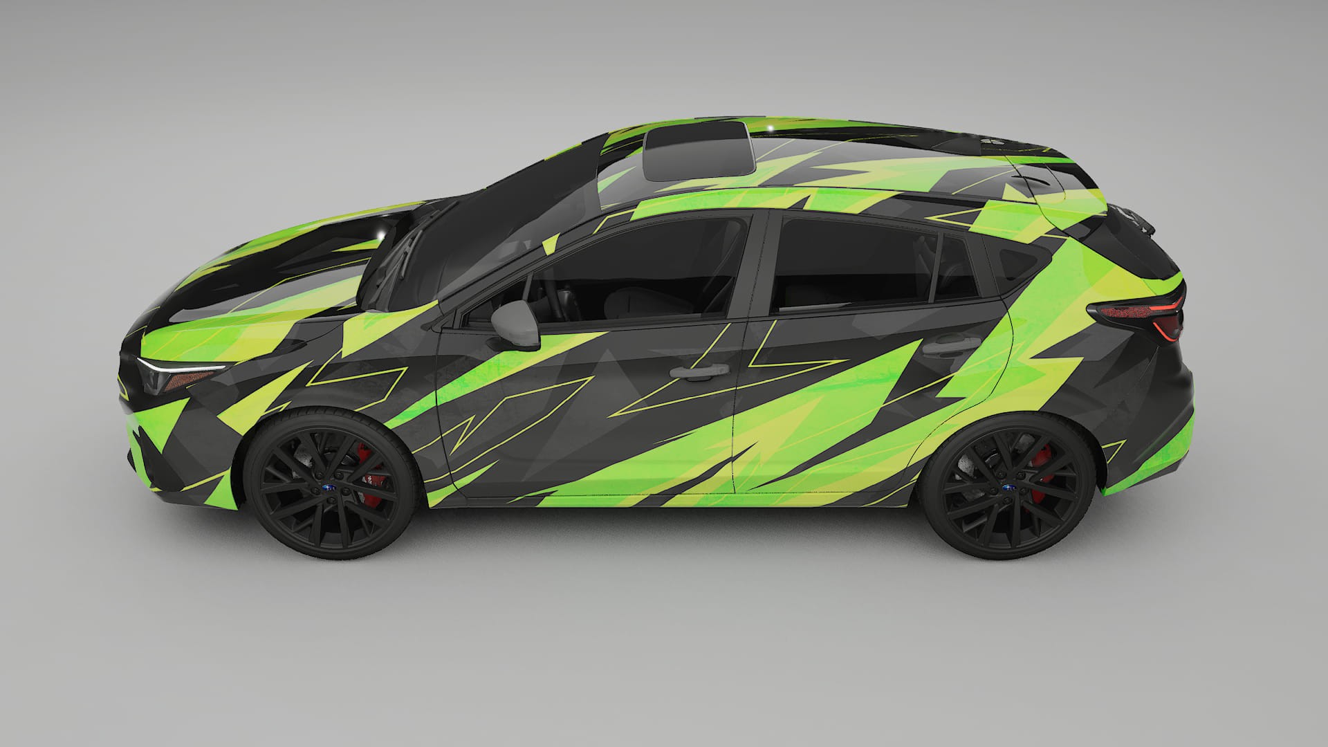 Subaru Impreza GU NINJA TURTLES – Designový Wrap PPF Fólie na auto - tisknutelný polyuretan
