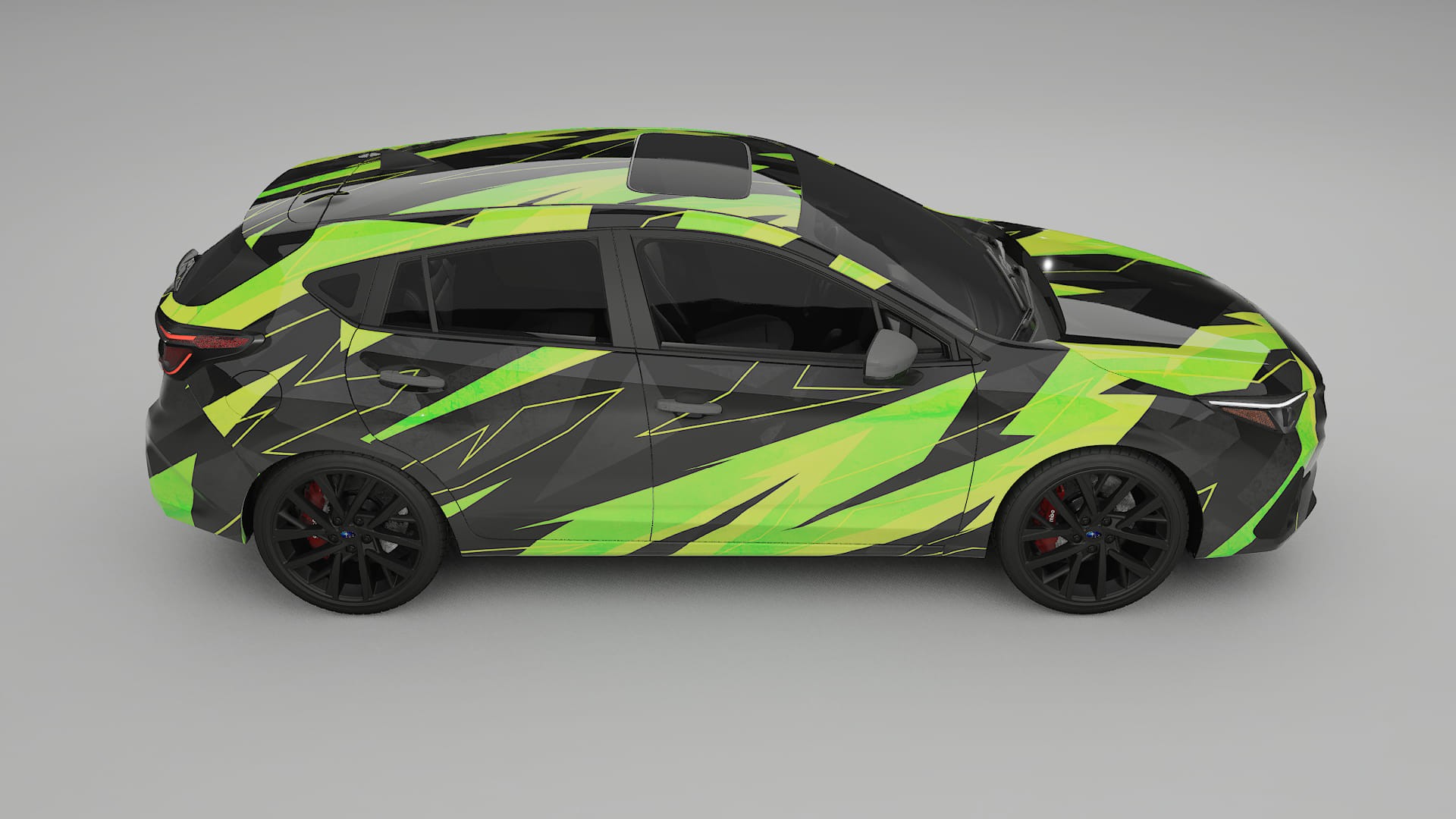 Subaru Impreza GU NINJA TURTLES – Designový Wrap PPF Fólie na auto - tisknutelný polyuretan