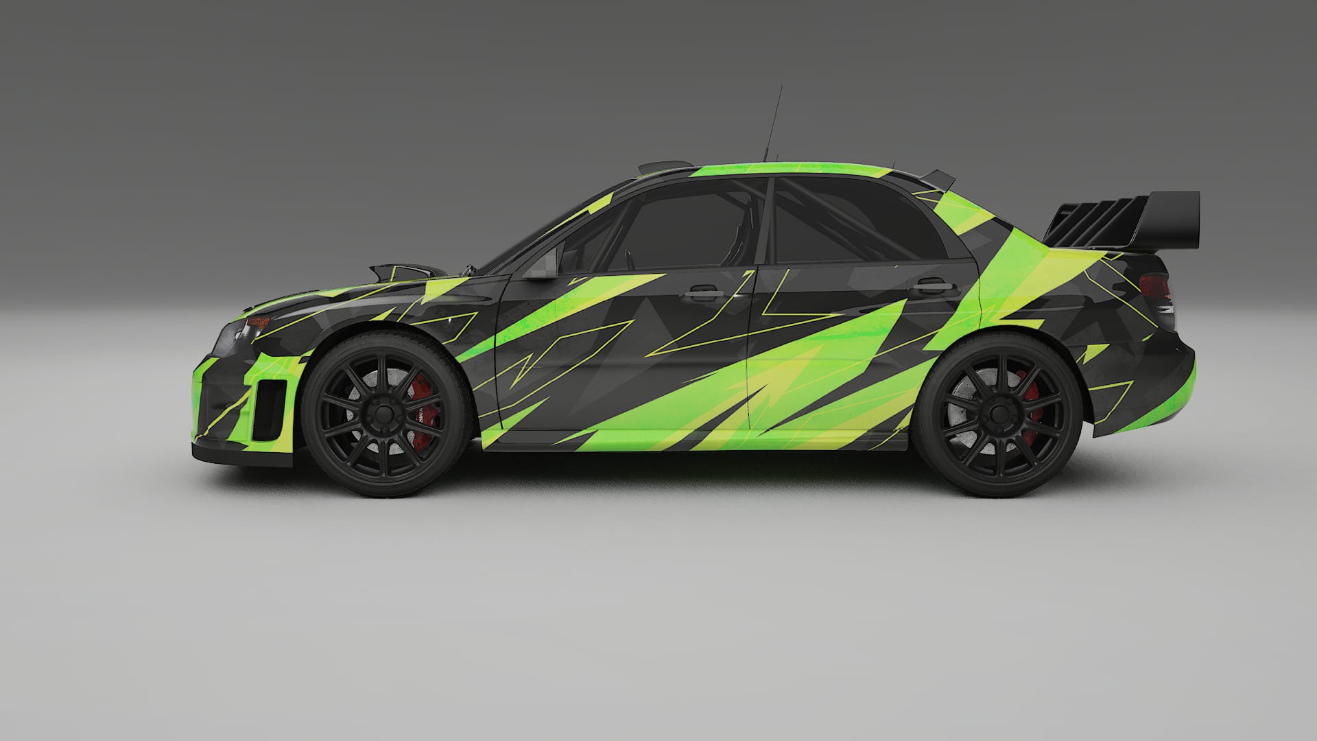 Subaru Impreza WRC GD NINJA TURTLES – Designový Wrap PPF Fólie na auto - tisknutelný polyuretan