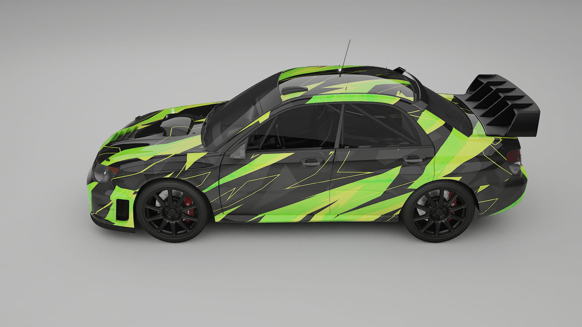 Subaru Impreza WRC GD NINJA TURTLES – Designový Wrap PPF Fólie na auto - tisknutelný polyuretan