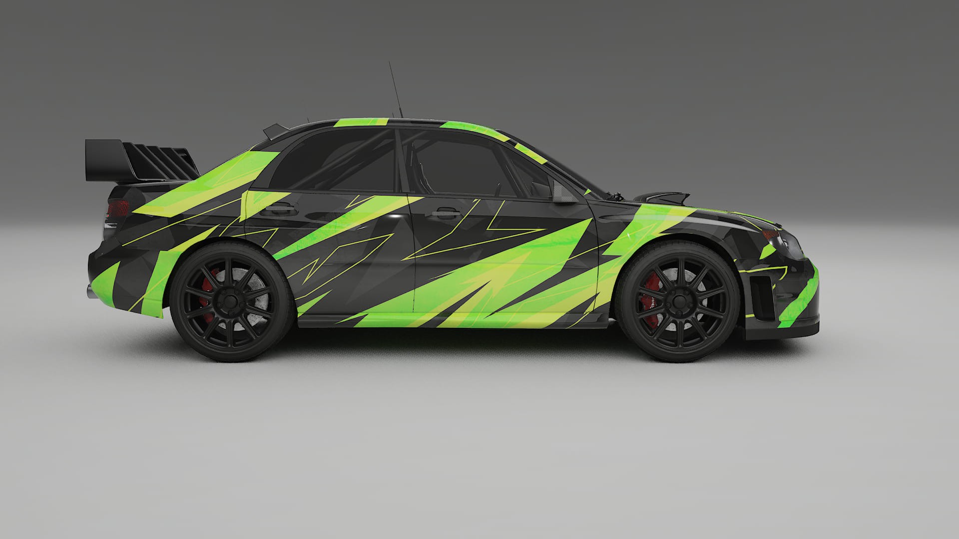 Subaru Impreza WRC GD NINJA TURTLES – Designový Wrap PPF Fólie na auto - tisknutelný polyuretan