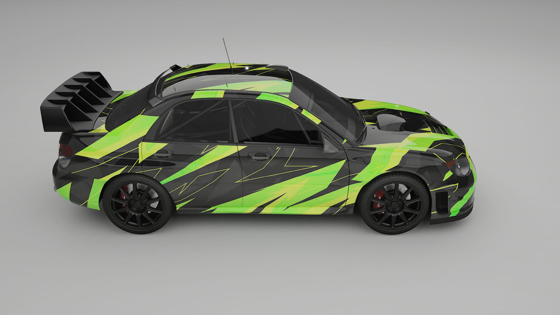 Subaru Impreza WRC GD NINJA TURTLES – Designový Wrap PPF Fólie na auto - tisknutelný polyuretan