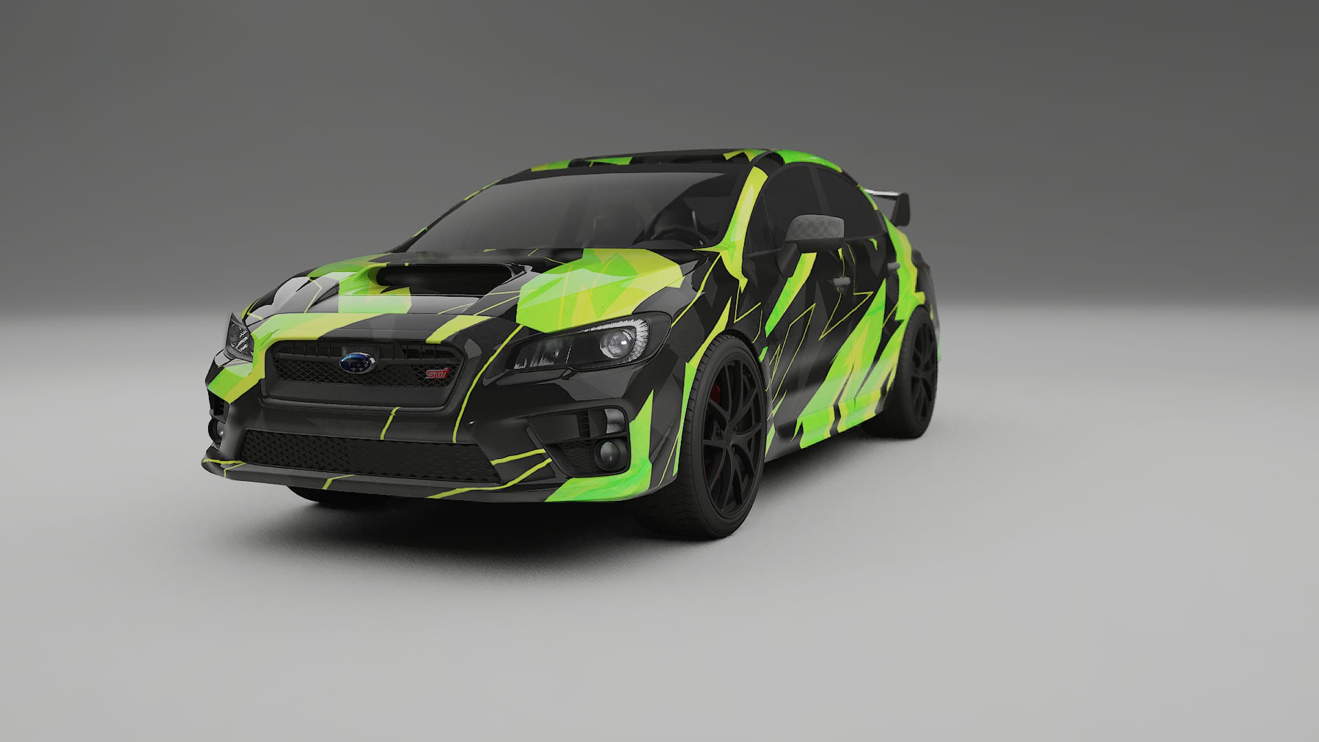 Subaru Impreza WRX Sti VA prefacelift NINJA TURTLES – Designový Wrap PPF Fólie na auto - tisknutelný polyuretan