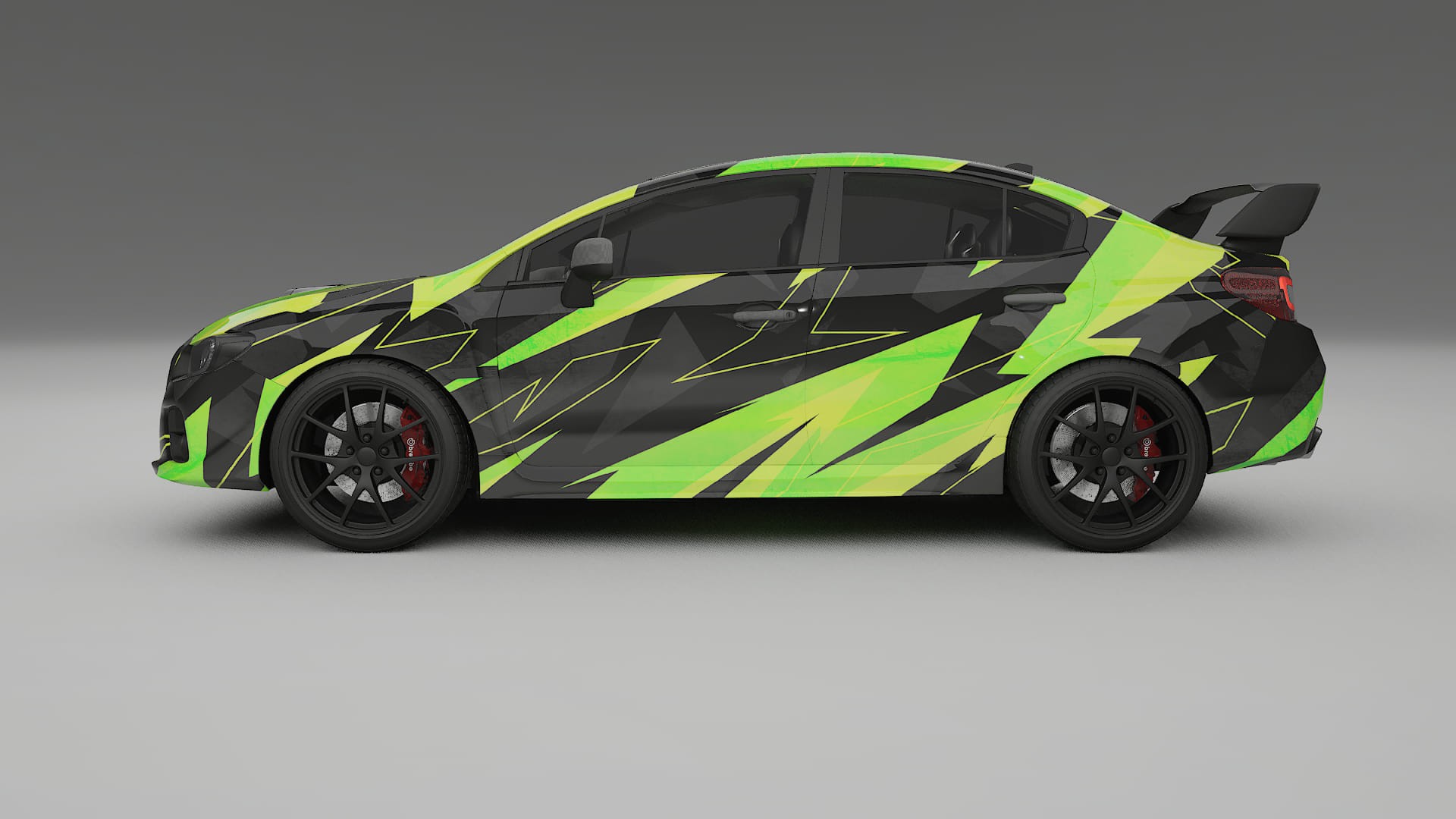 Subaru Impreza WRX Sti VA prefacelift NINJA TURTLES – Designový Wrap PPF Fólie na auto - tisknutelný polyuretan