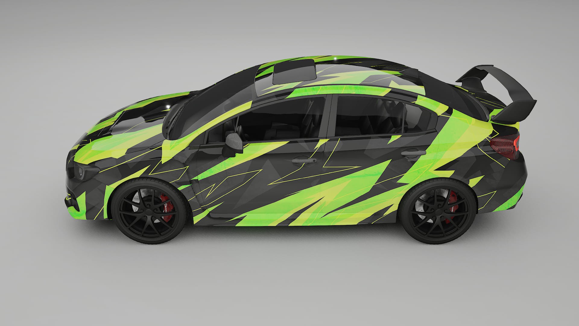 Subaru Impreza WRX Sti VA prefacelift NINJA TURTLES – Designový Wrap PPF Fólie na auto - tisknutelný polyuretan