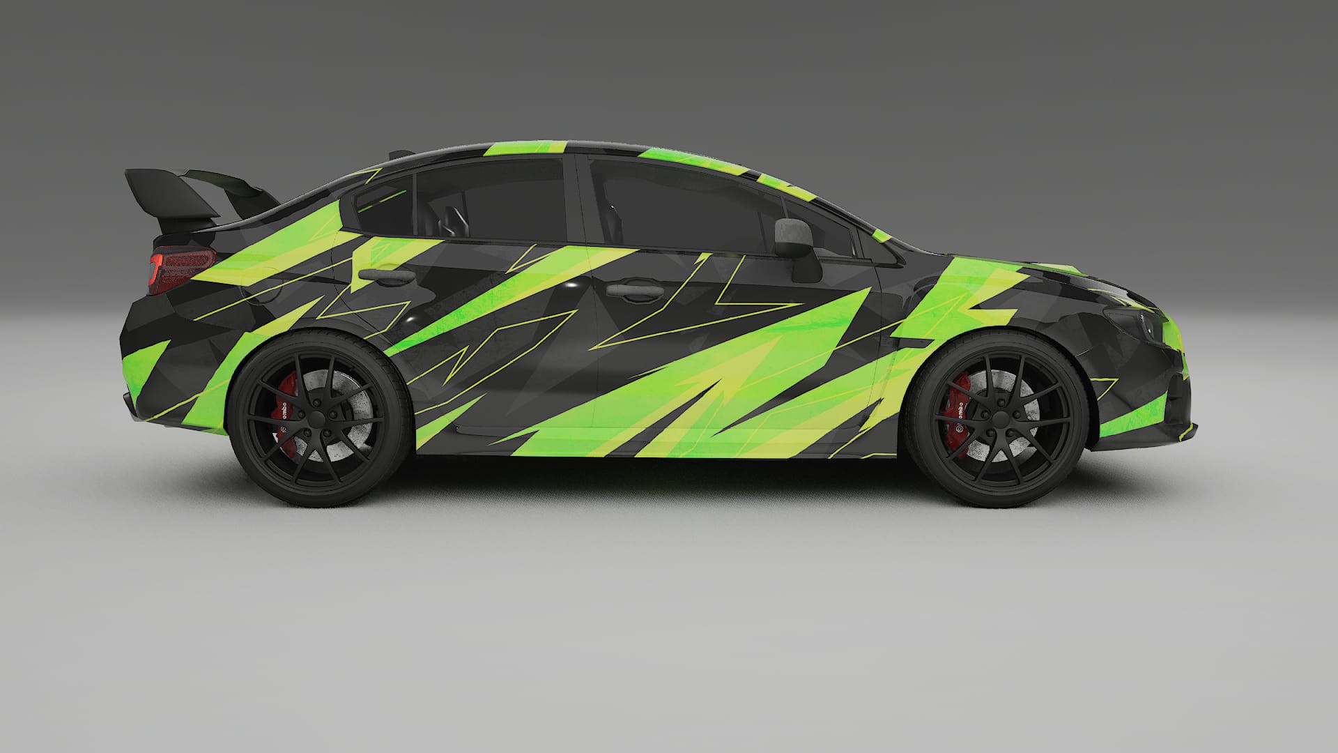 Subaru Impreza WRX Sti VA prefacelift NINJA TURTLES – Designový Wrap PPF Fólie na auto - tisknutelný polyuretan