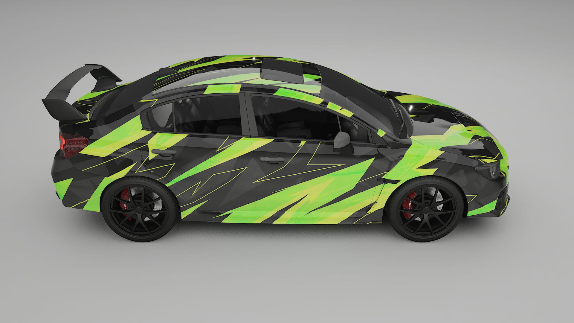 Subaru Impreza WRX Sti VA prefacelift NINJA TURTLES – Designový Wrap PPF Fólie na auto - tisknutelný polyuretan