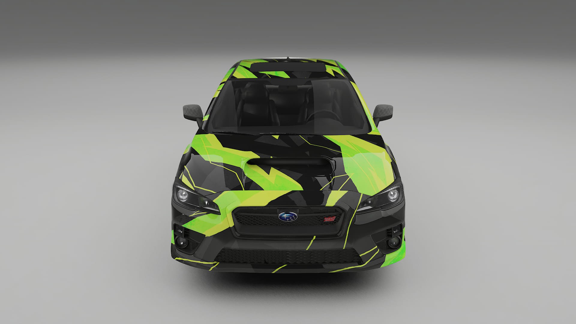 Subaru Impreza WRX Sti VA prefacelift NINJA TURTLES – Designový Wrap PPF Fólie na auto - tisknutelný polyuretan
