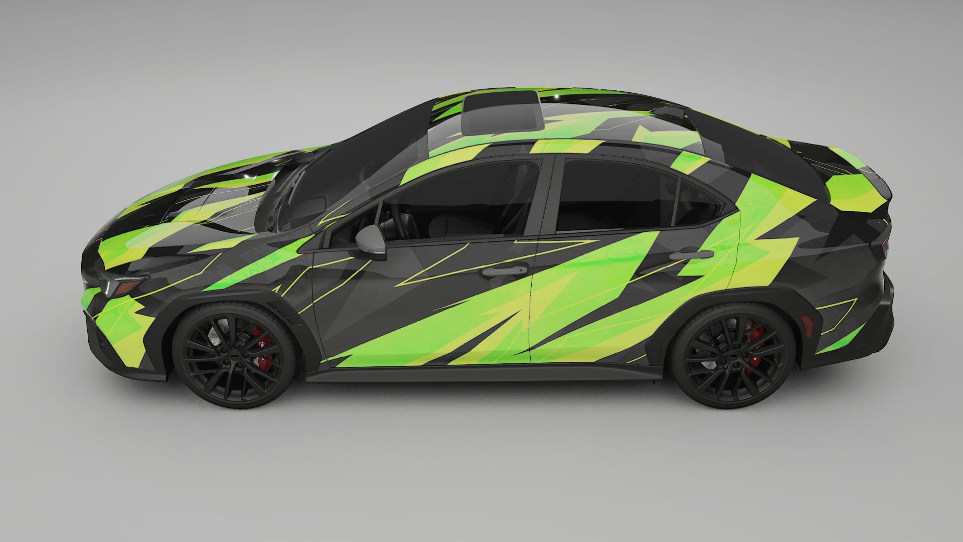 Subaru WRX VB NINJA TURTLES – Designový Wrap PPF Fólie na auto - tisknutelný polyuretan