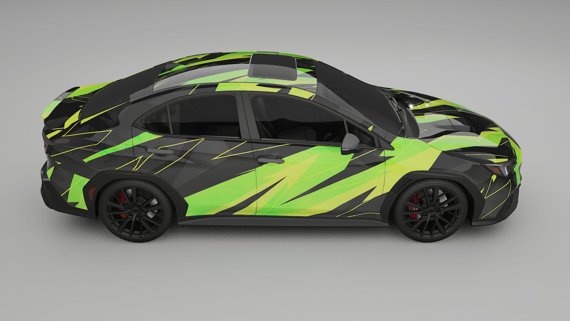 Subaru WRX VB NINJA TURTLES – Designový Wrap PPF Fólie na auto - tisknutelný polyuretan