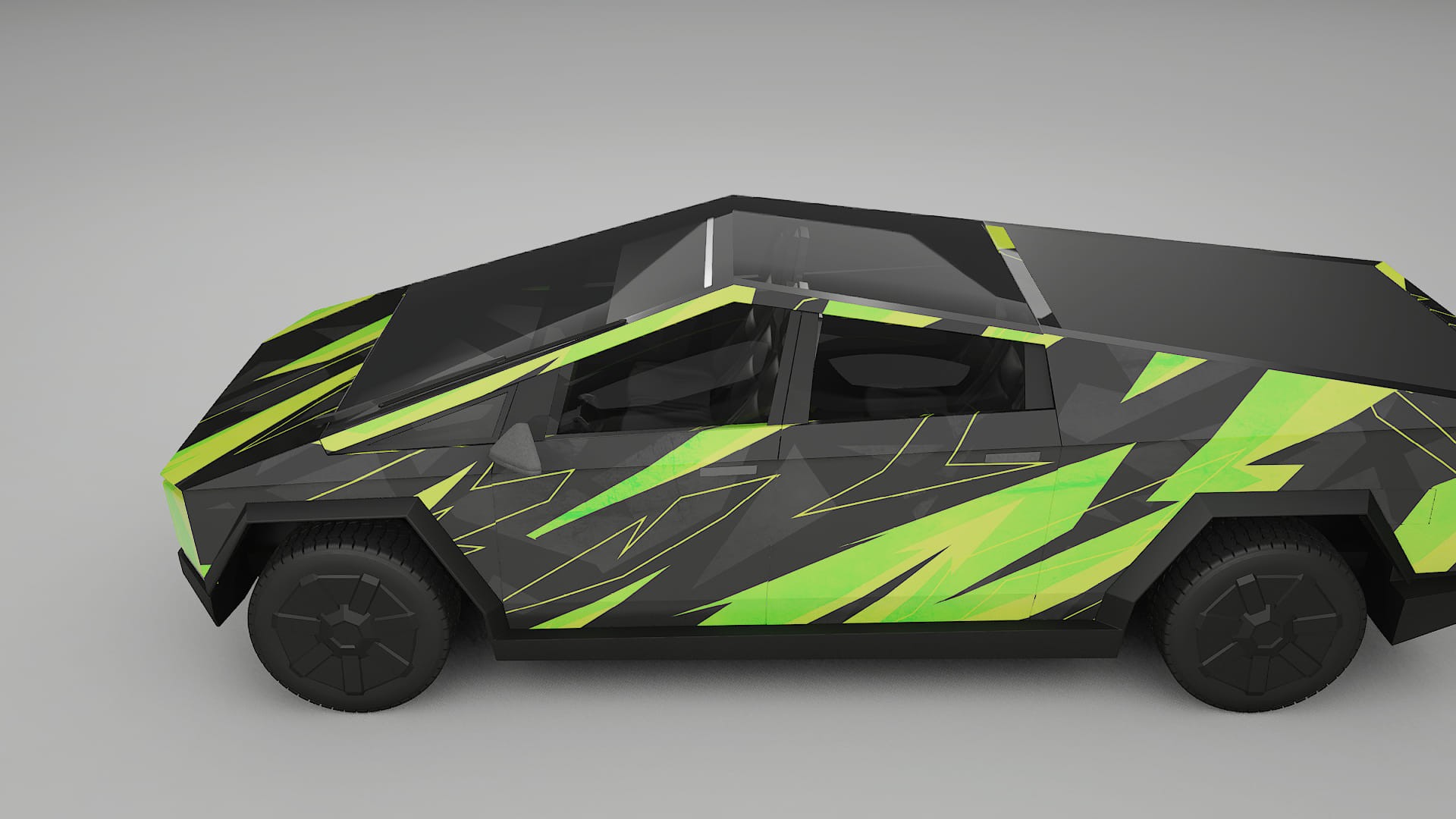 Tesla Cybertruck NINJA TURTLES – Designový Wrap PPF Fólie na auto - tisknutelný polyuretan