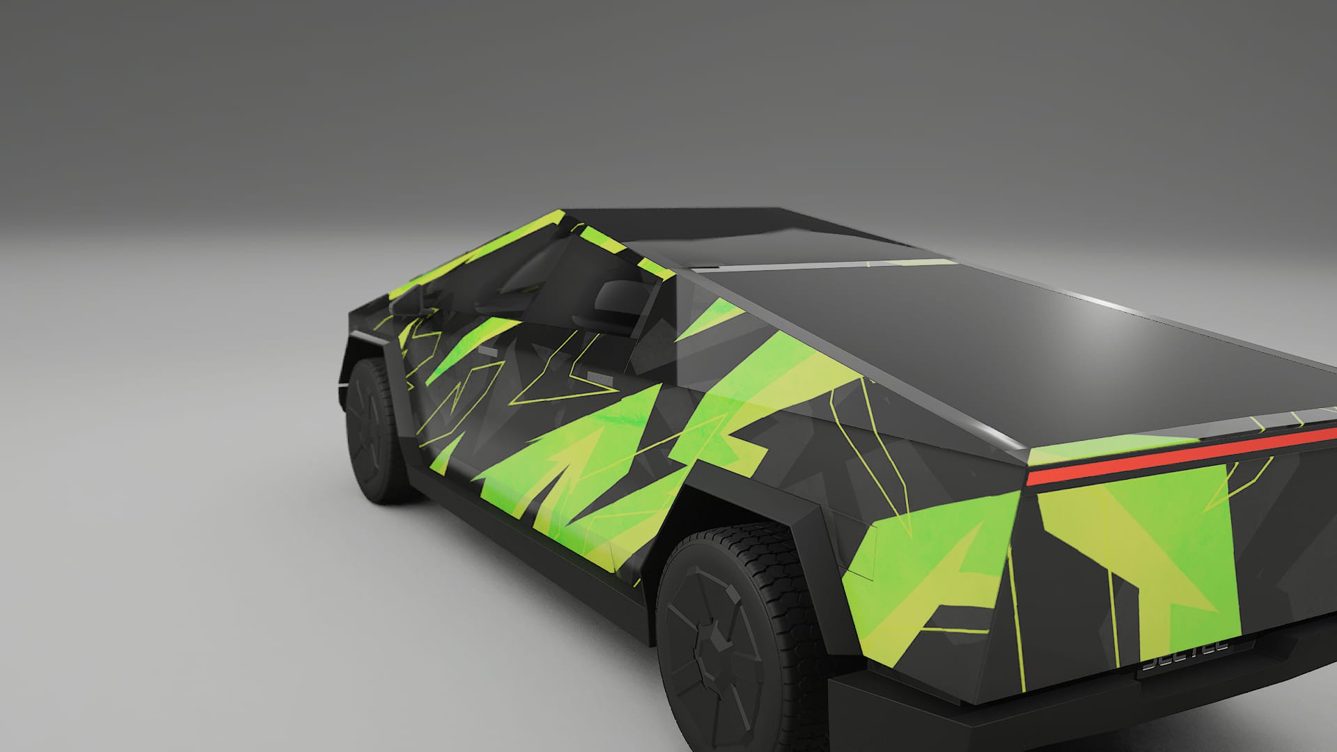 Tesla Cybertruck NINJA TURTLES – Designový Wrap PPF Fólie na auto - tisknutelný polyuretan
