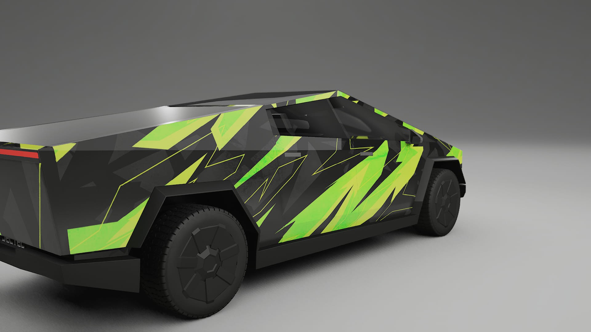 Tesla Cybertruck NINJA TURTLES – Designový Wrap PPF Fólie na auto - tisknutelný polyuretan