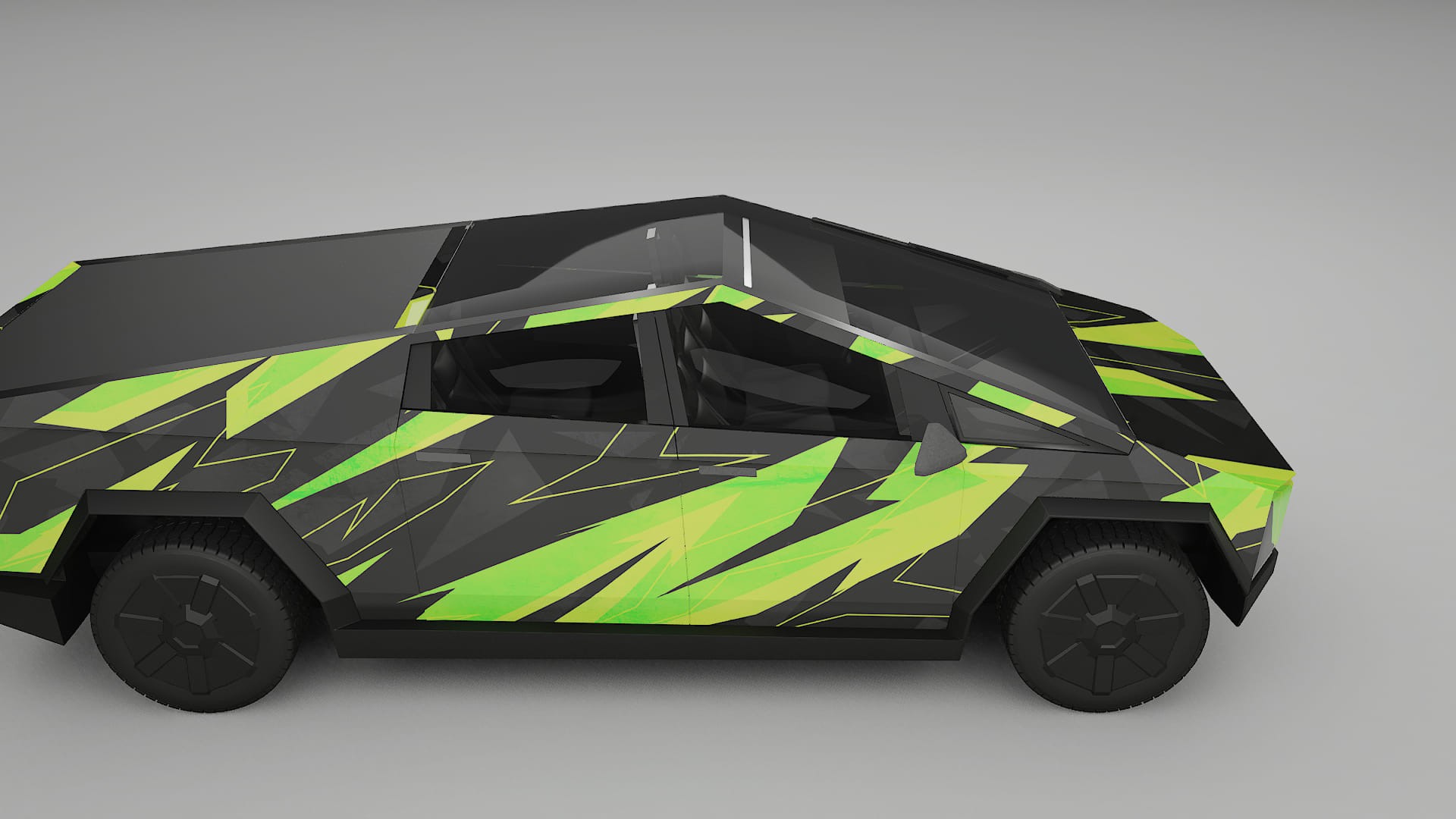 Tesla Cybertruck NINJA TURTLES – Designový Wrap PPF Fólie na auto - tisknutelný polyuretan