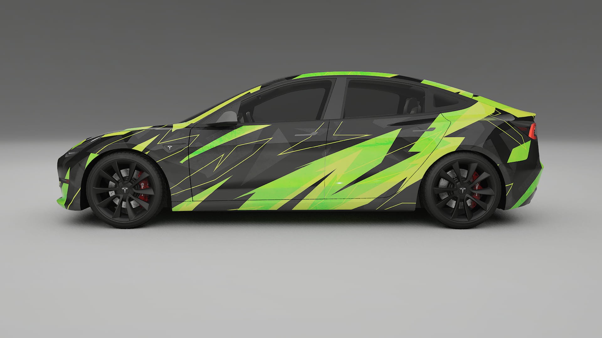 Tesla Model 3 NINJA TURTLES – Designový Wrap PPF Fólie na auto - tisknutelný polyuretan