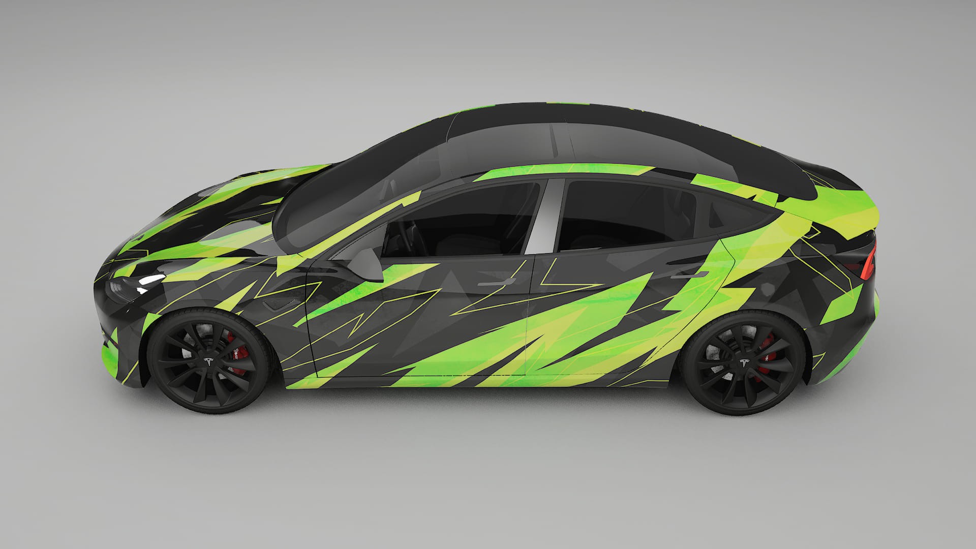 Tesla Model 3 NINJA TURTLES – Designový Wrap PPF Fólie na auto - tisknutelný polyuretan