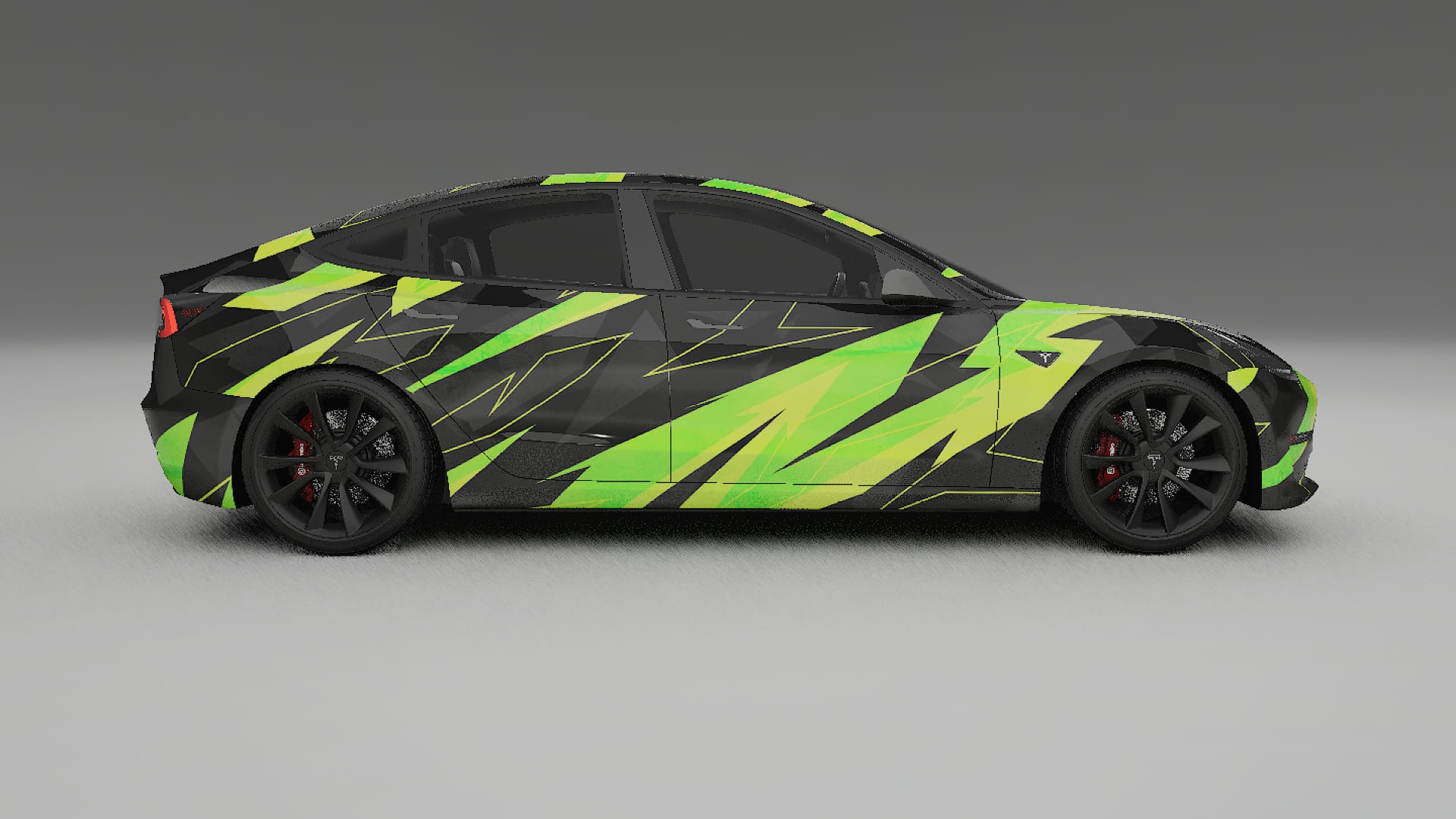Tesla Model 3 NINJA TURTLES – Designový Wrap PPF Fólie na auto - tisknutelný polyuretan