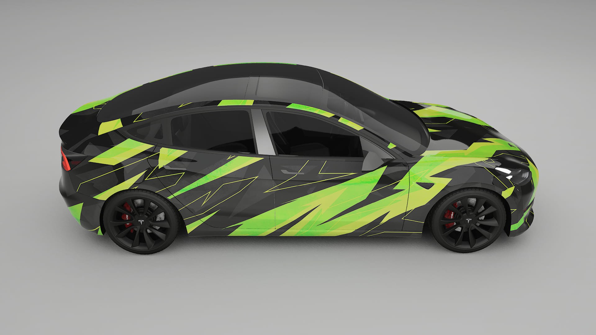 Tesla Model 3 NINJA TURTLES – Designový Wrap PPF Fólie na auto - tisknutelný polyuretan