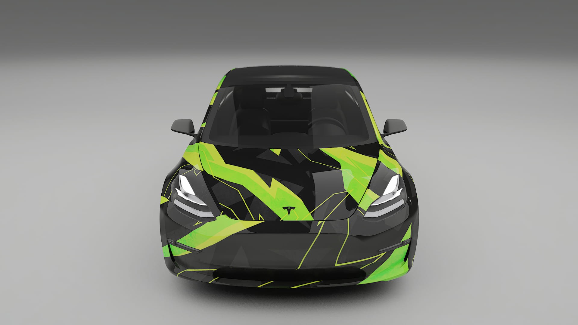 Tesla Model 3 NINJA TURTLES – Designový Wrap PPF Fólie na auto - tisknutelný polyuretan