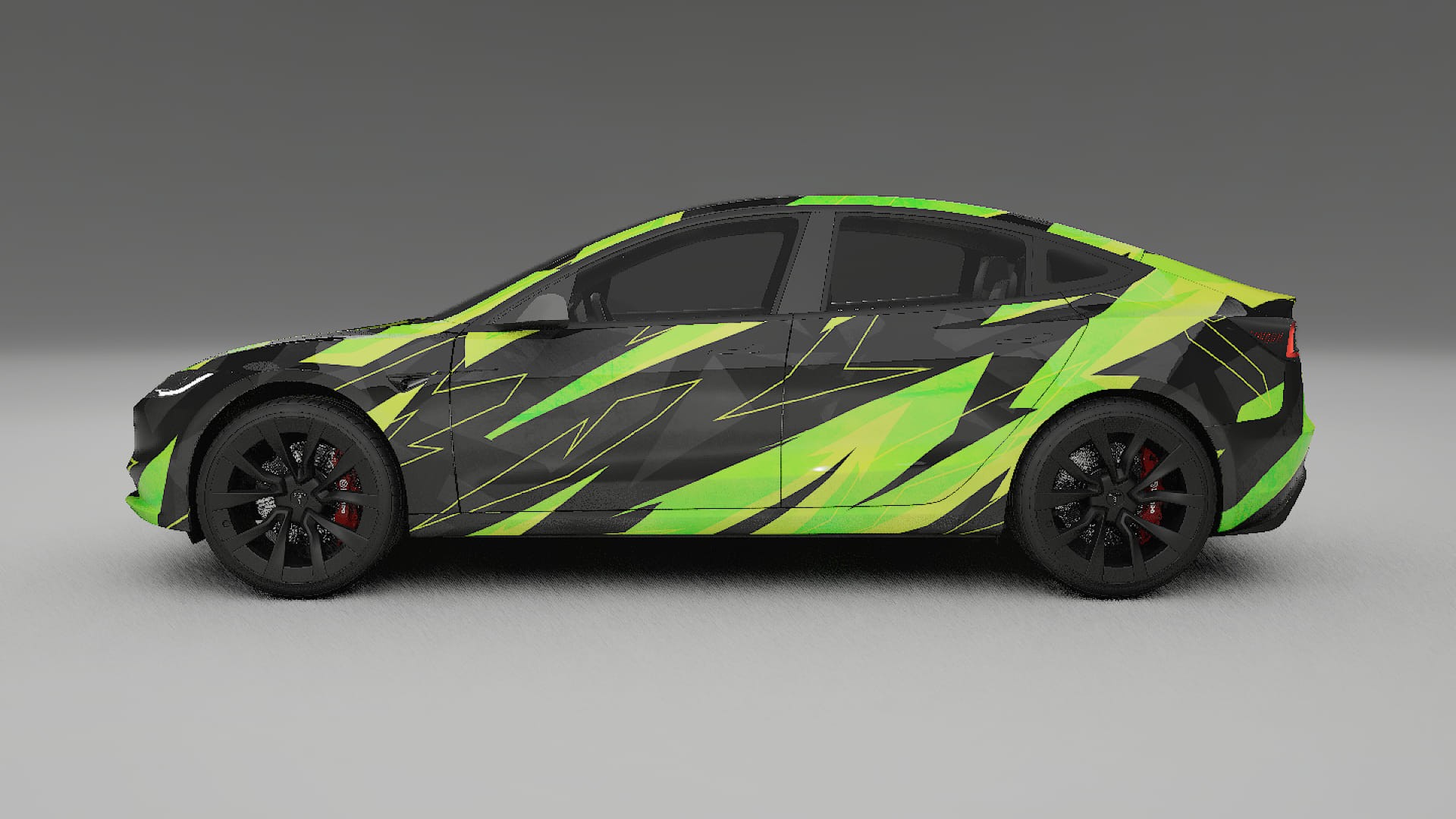 Tesla Model 3 Highland NINJA TURTLES – Designový Wrap PPF Fólie na auto - tisknutelný polyuretan