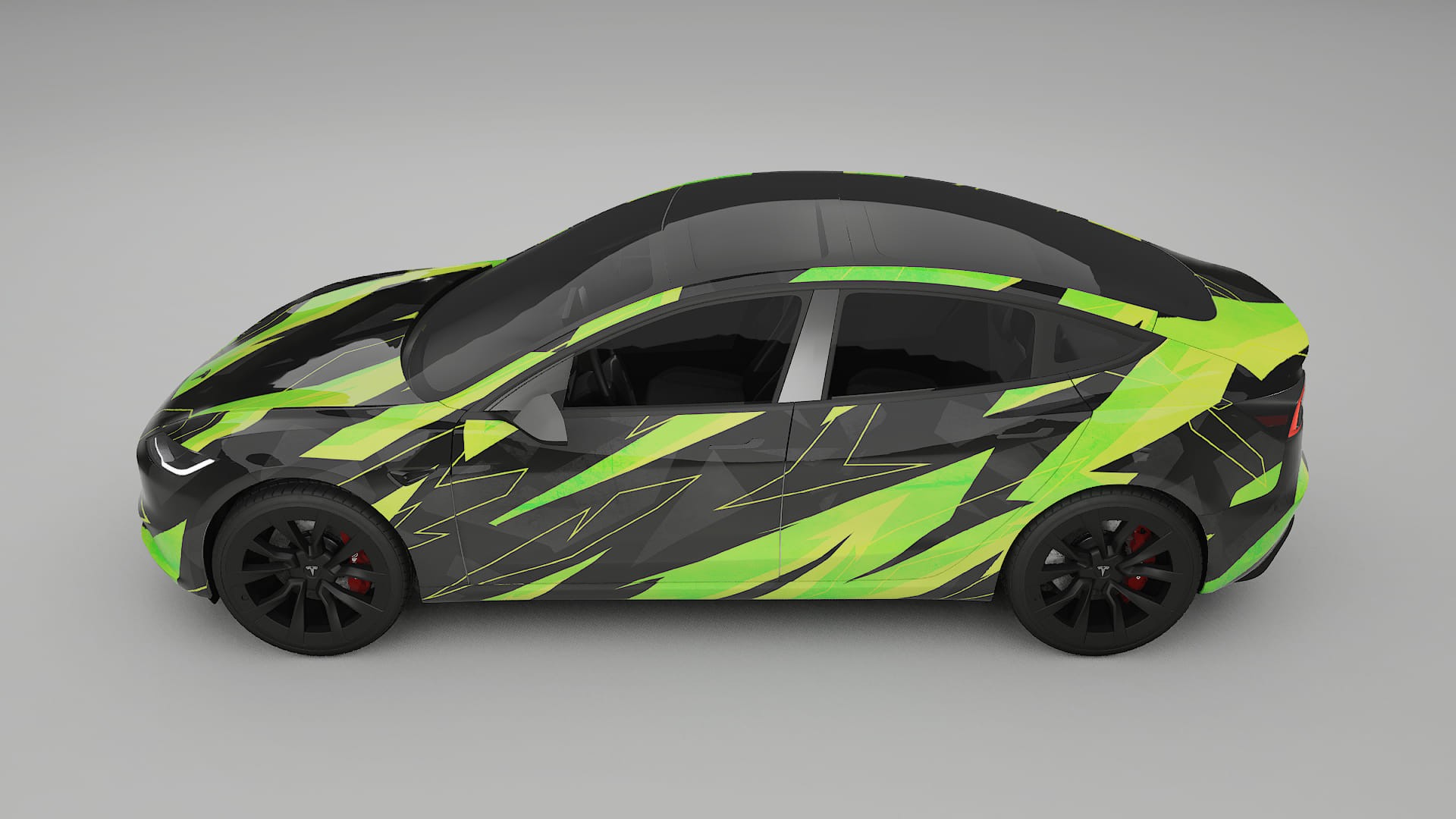Tesla Model 3 Highland NINJA TURTLES – Designový Wrap PPF Fólie na auto - tisknutelný polyuretan