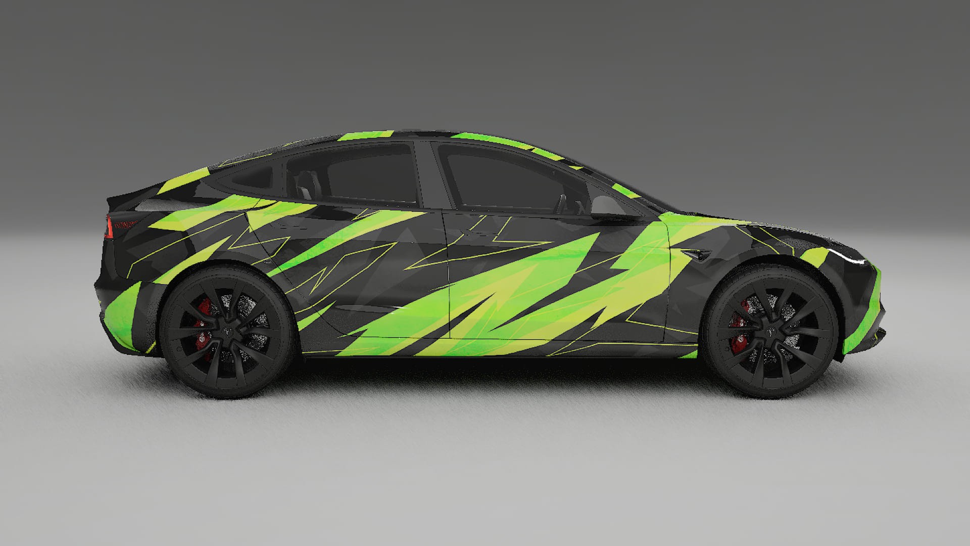 Tesla Model 3 Highland NINJA TURTLES – Designový Wrap PPF Fólie na auto - tisknutelný polyuretan