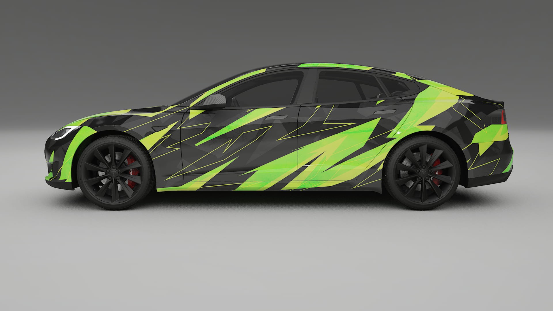 Tesla Model-S NINJA TURTLES – Designový Wrap PPF Fólie na auto - tisknutelný polyuretan