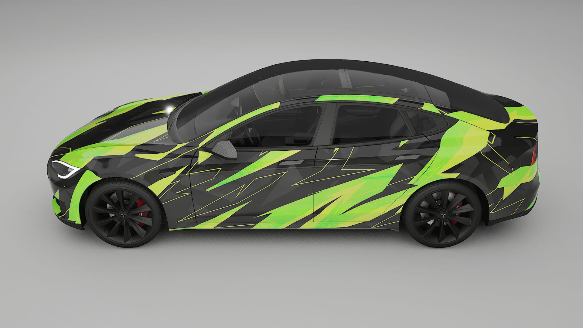 Tesla Model-S NINJA TURTLES – Designový Wrap PPF Fólie na auto - tisknutelný polyuretan