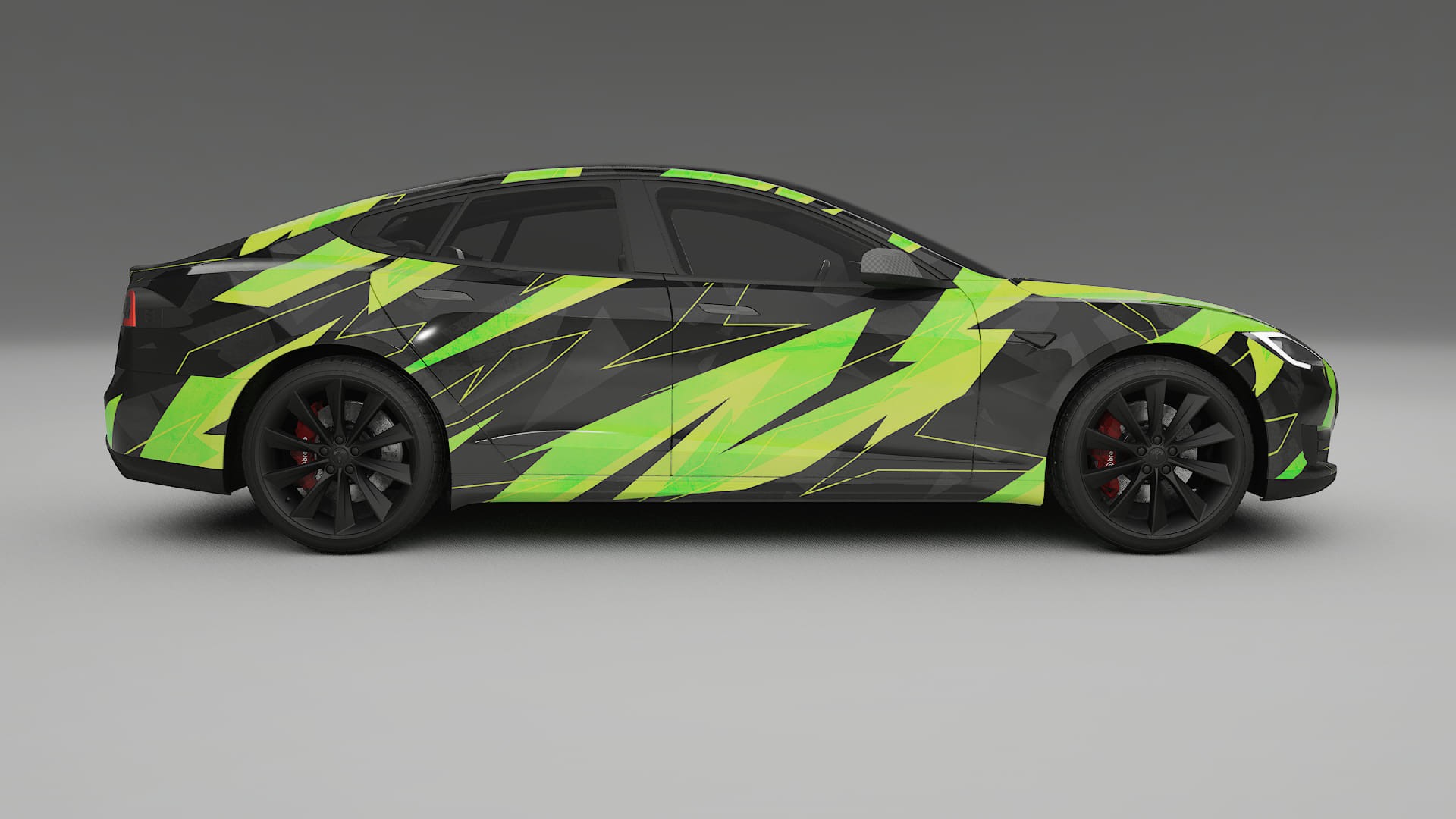 Tesla Model-S NINJA TURTLES – Designový Wrap PPF Fólie na auto - tisknutelný polyuretan