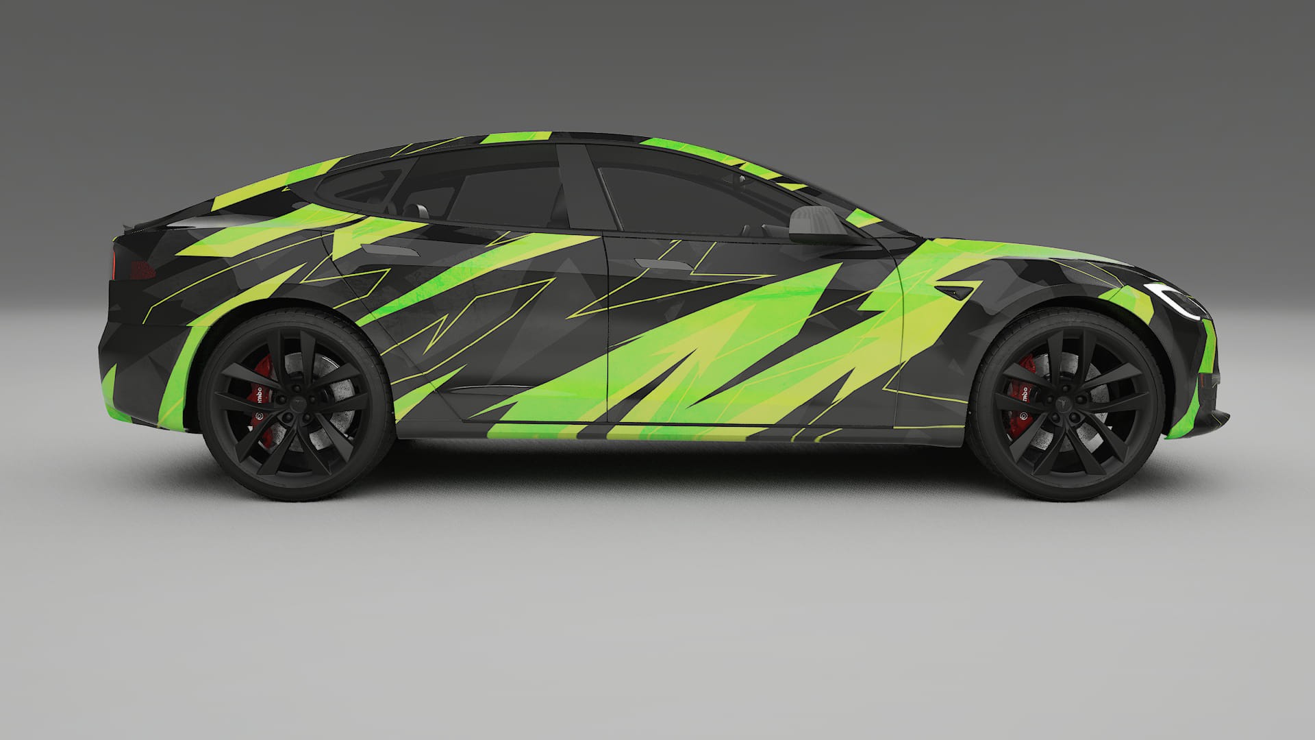 Tesla Model-S Refresh NINJA TURTLES – Designový Wrap PPF Fólie na auto - tisknutelný polyuretan