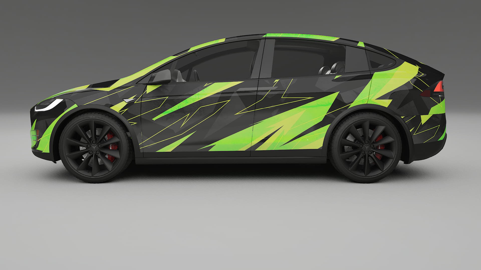 Tesla Model X NINJA TURTLES – Designový Wrap PPF Fólie na auto - tisknutelný polyuretan