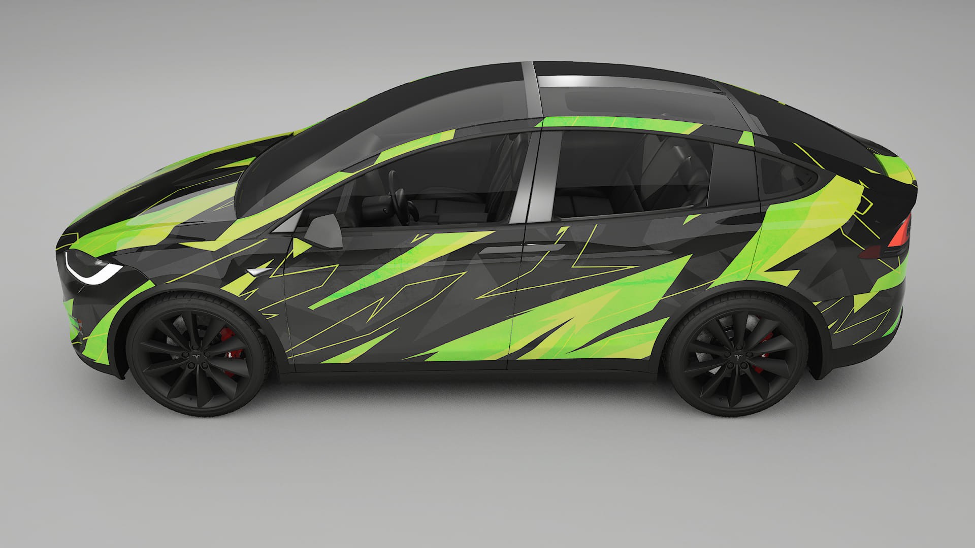 Tesla Model X NINJA TURTLES – Designový Wrap PPF Fólie na auto - tisknutelný polyuretan