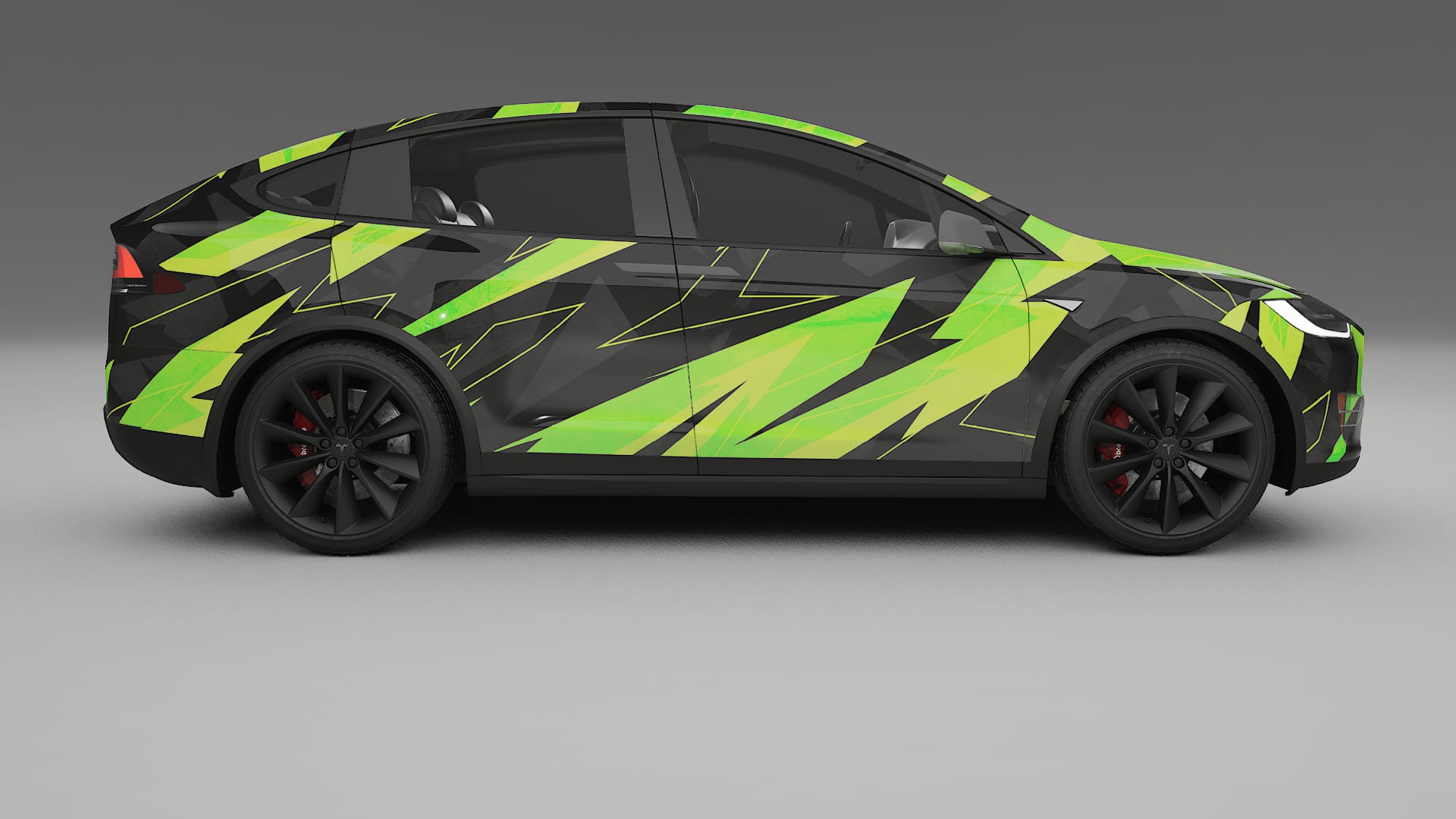 Tesla Model X NINJA TURTLES – Designový Wrap PPF Fólie na auto - tisknutelný polyuretan