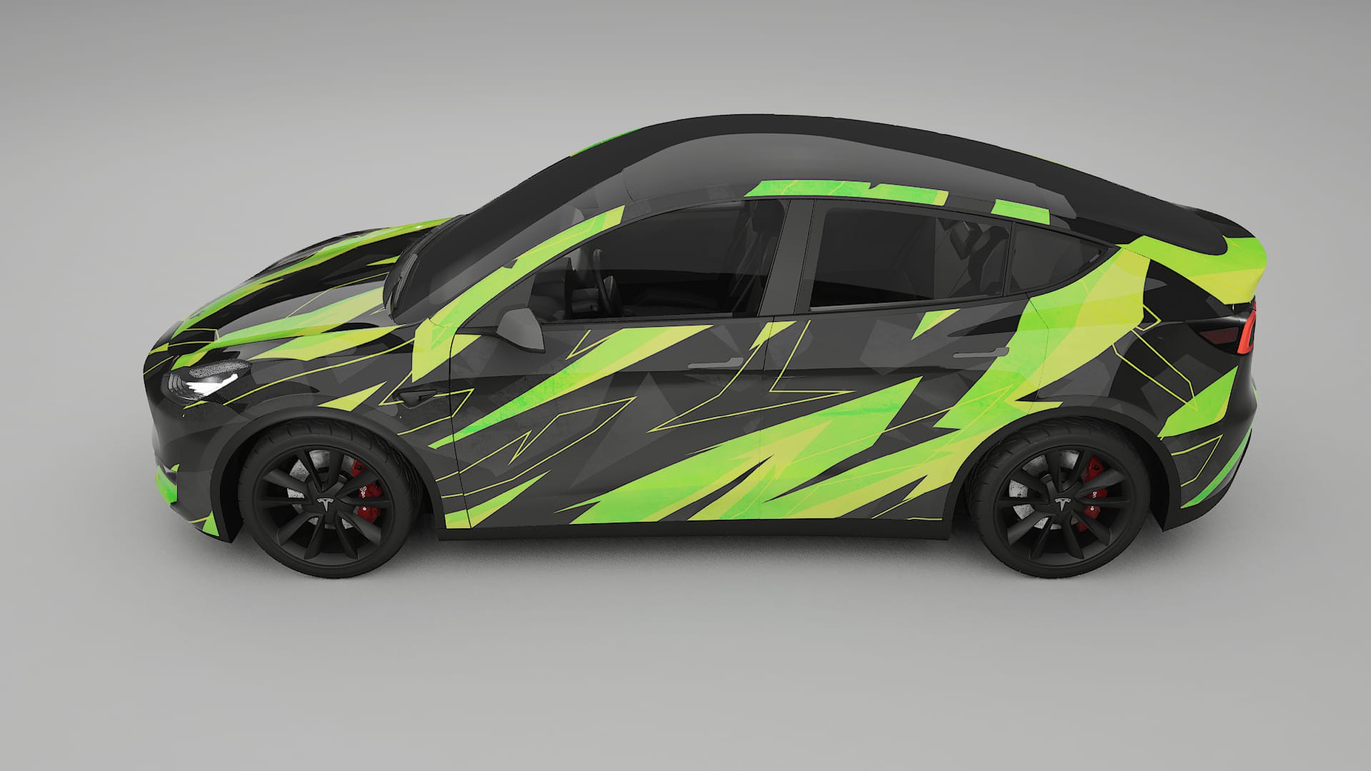 Tesla Model Y NINJA TURTLES – Designový Wrap PPF Fólie na auto - tisknutelný polyuretan