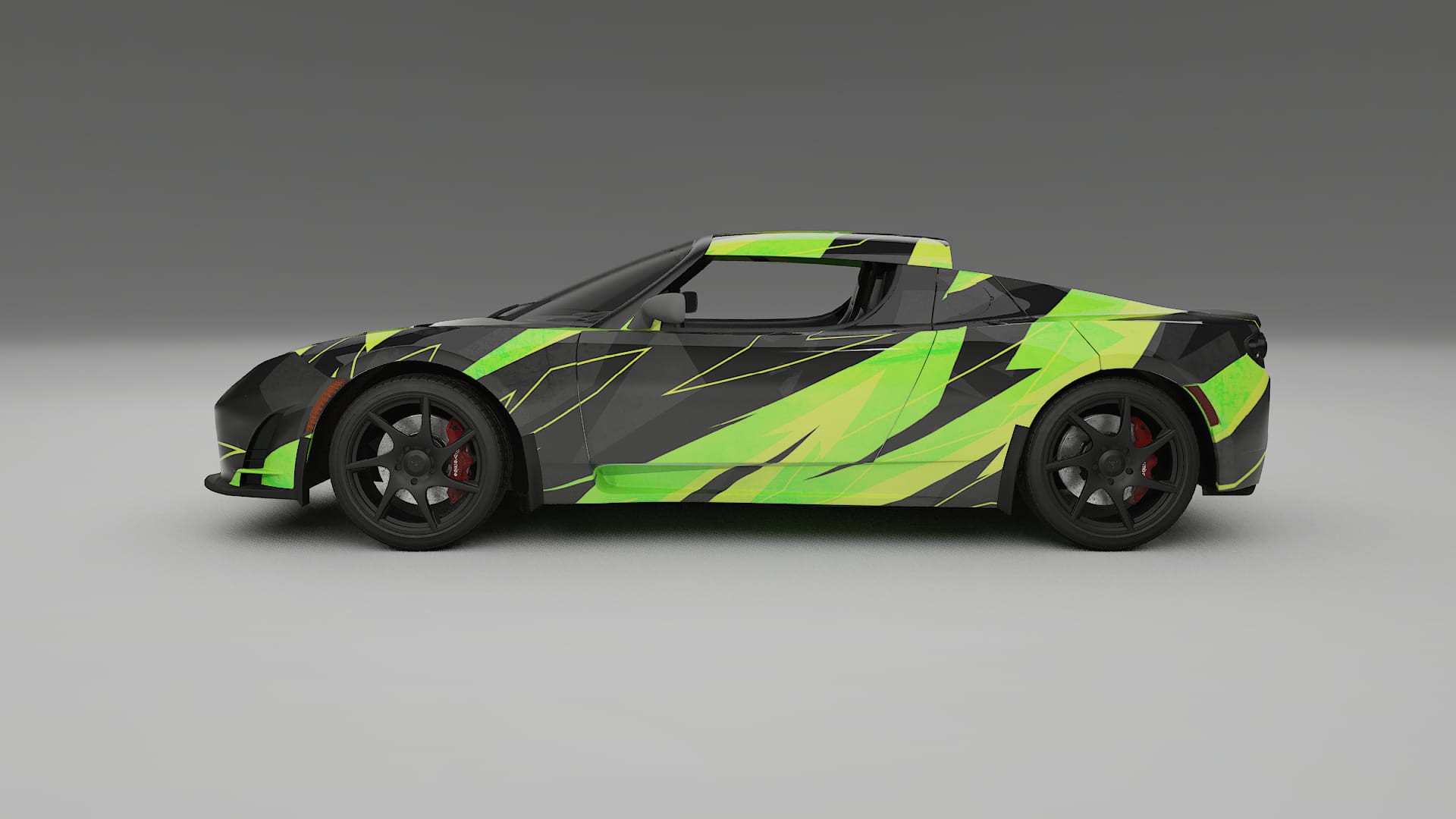 Tesla Roadster 2.5 NINJA TURTLES – Designový Wrap PPF Fólie na auto - tisknutelný polyuretan